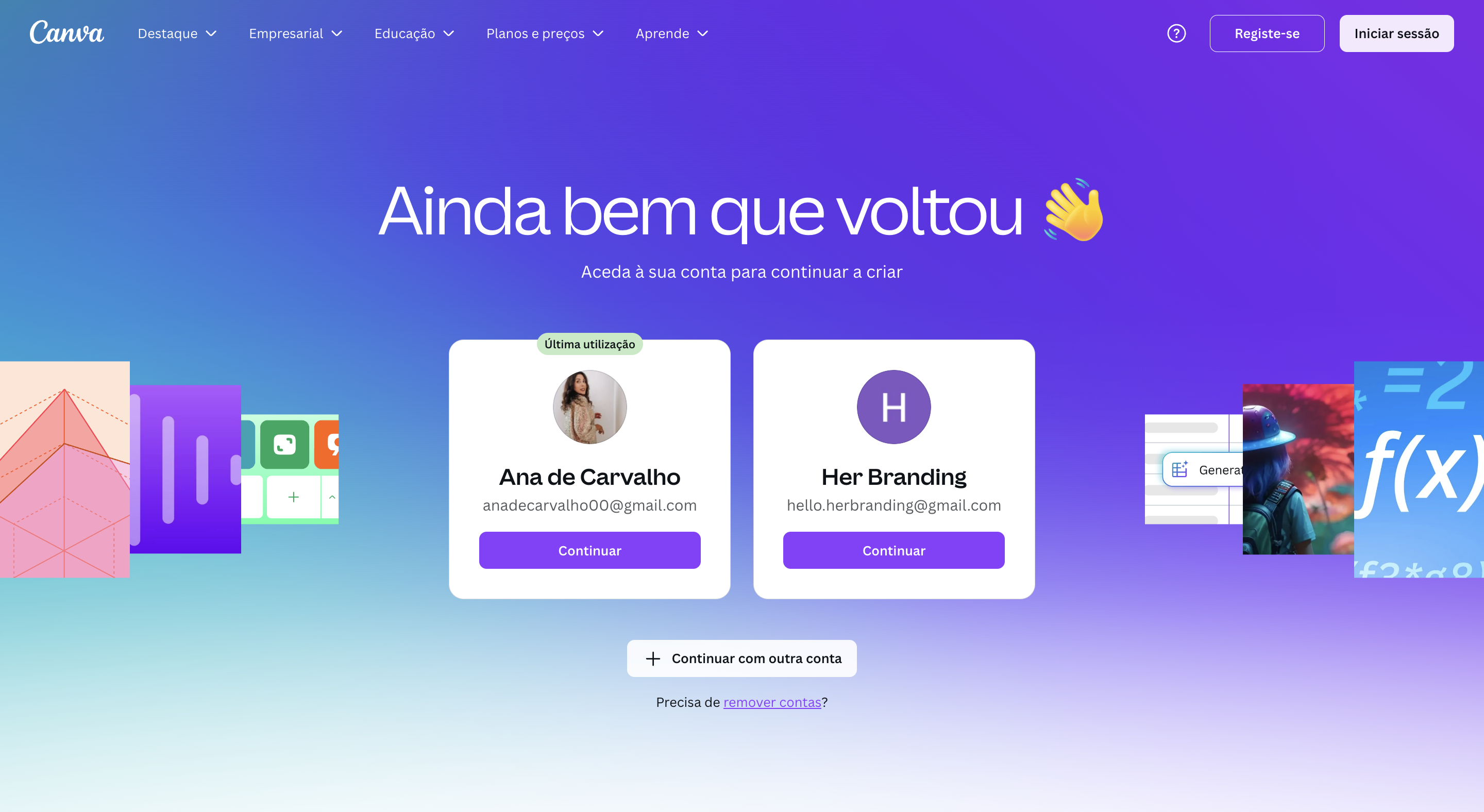 Step #2: Clique em "Iniciar Sessão" e registe o seu email e password.