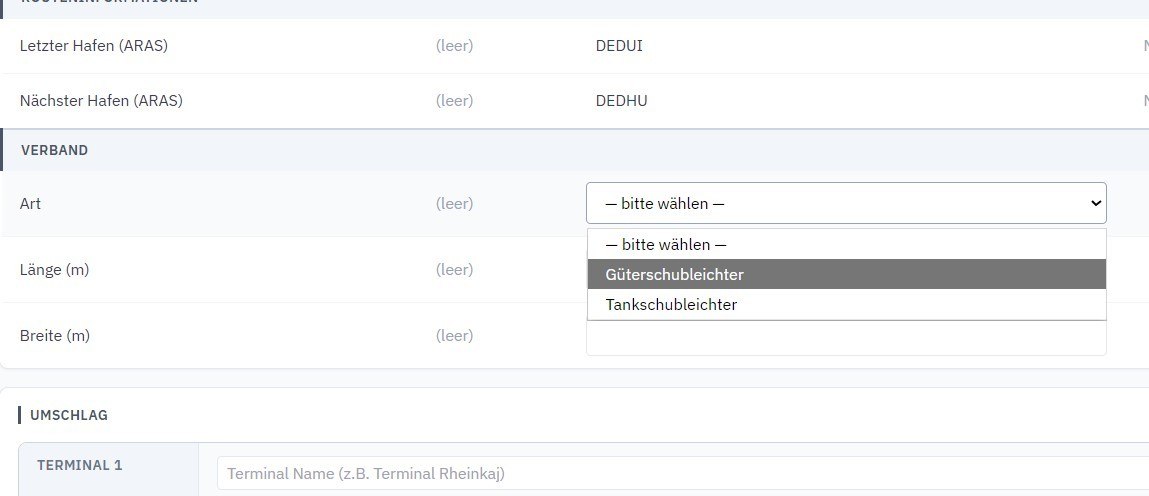 Step #5: Geben Sie im folgenden Abschnitt ggf. die Angaben zum Verband ein.