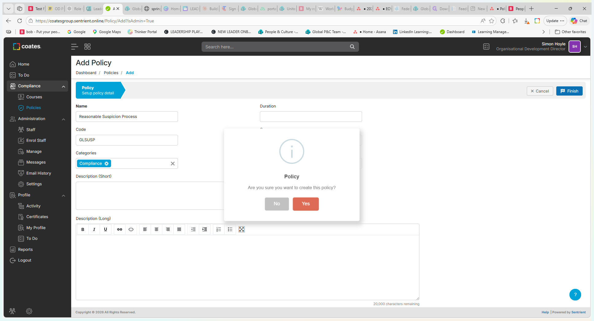 Step #13: Click Finish at the bottom of the configuration screen.
