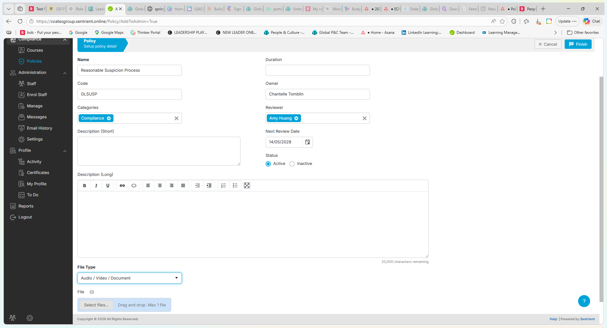 Step #12: Click Select files, navigate to the document on your computer, and open it to attach it to the form.