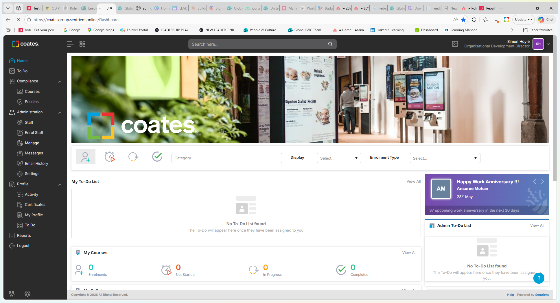 Step #1: Click Manage from the main home page navigation.