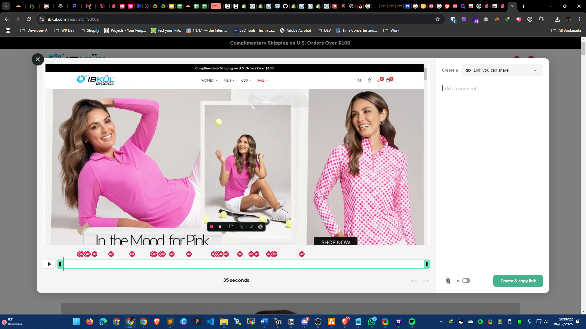 Step #6: Click on "Create & copy link"