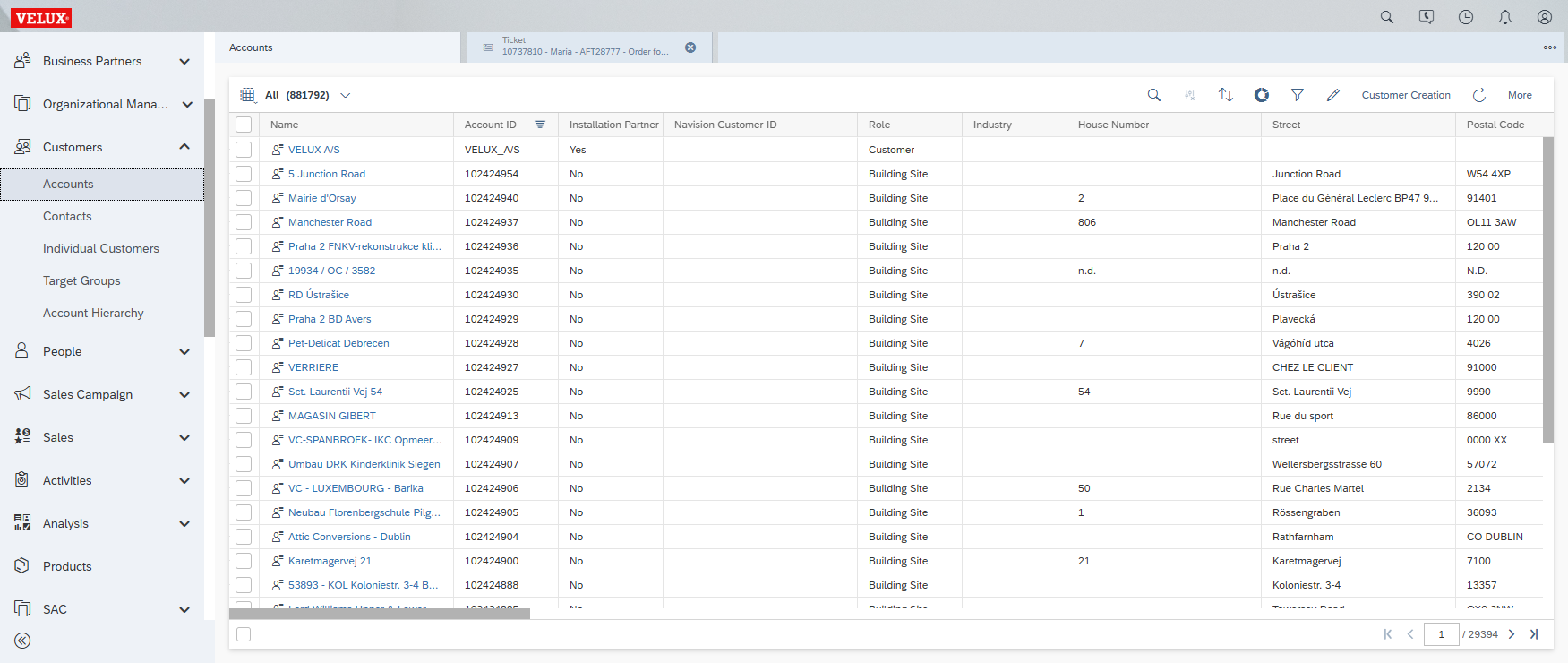 Step #6: Click on "Name" to search for a customer