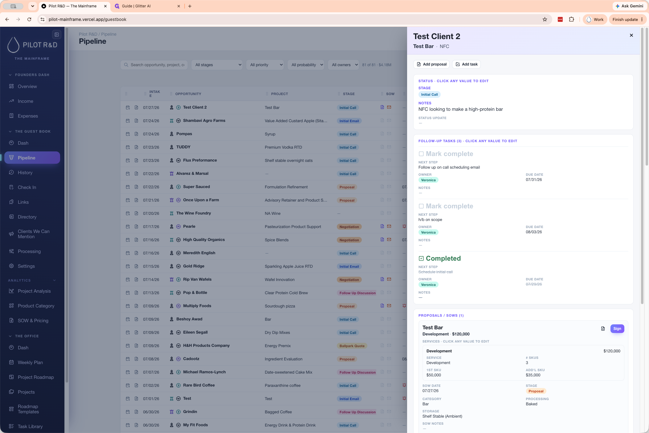 Step #14: From the client's side panel, click Add proposal again.