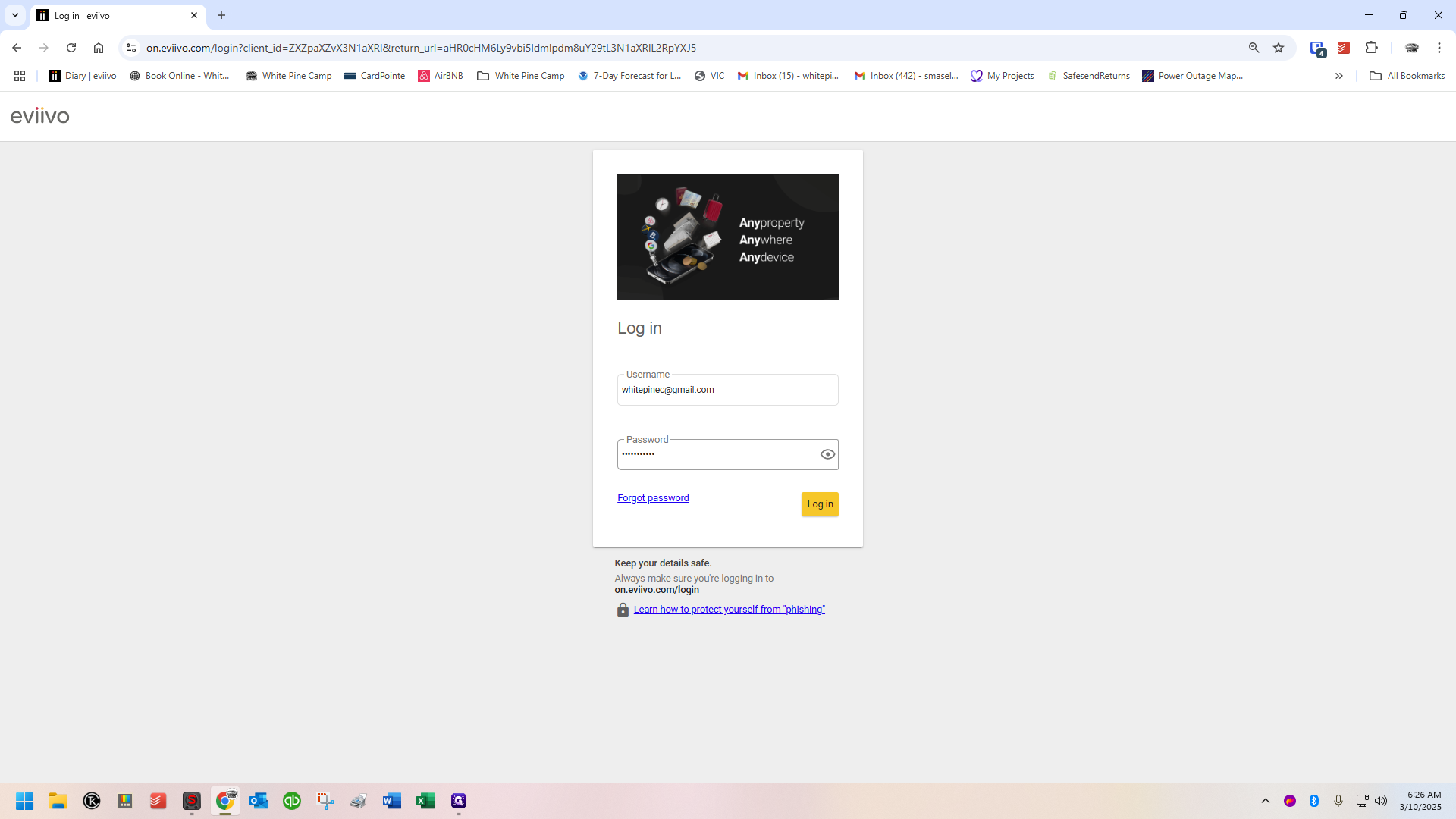Step #127: Click on "Log in"