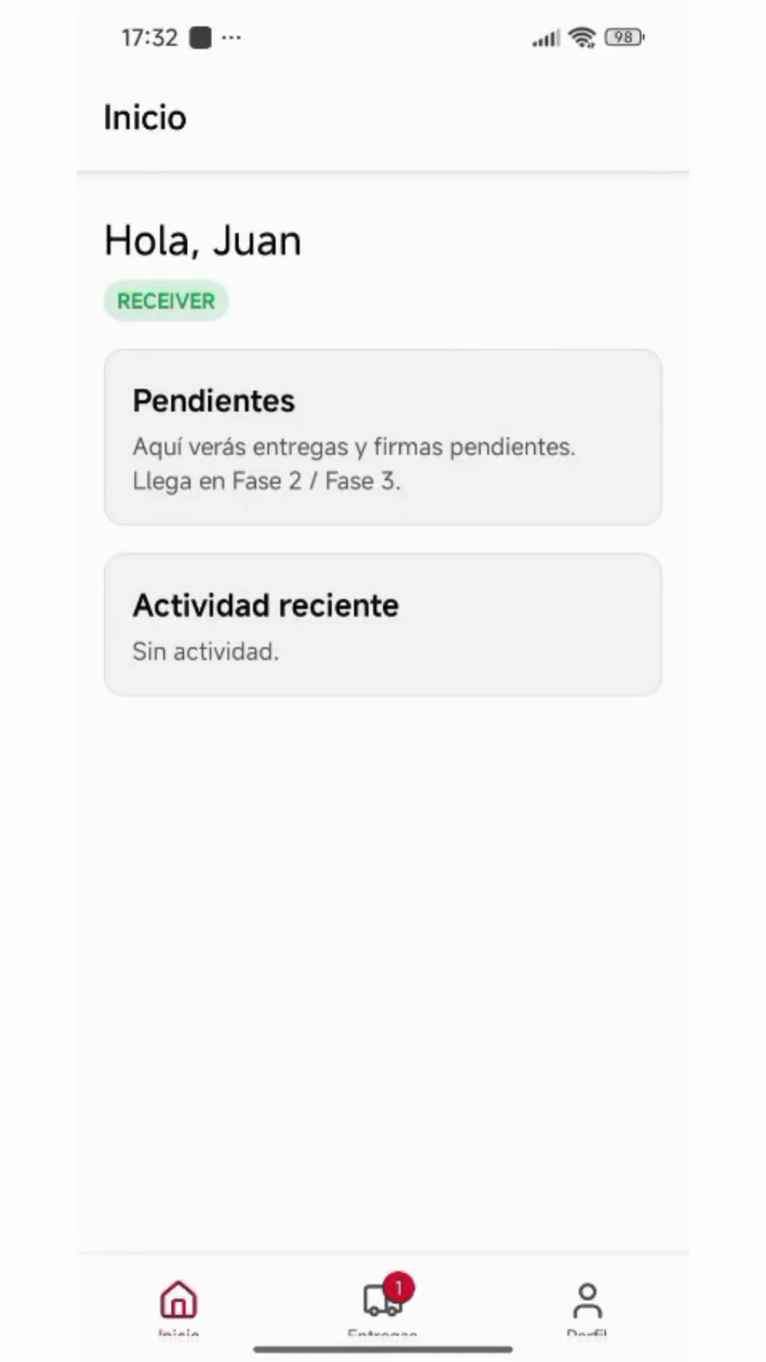 Step #1: Haz clic en la pestaña Entregas en el menú de navegación inferior.