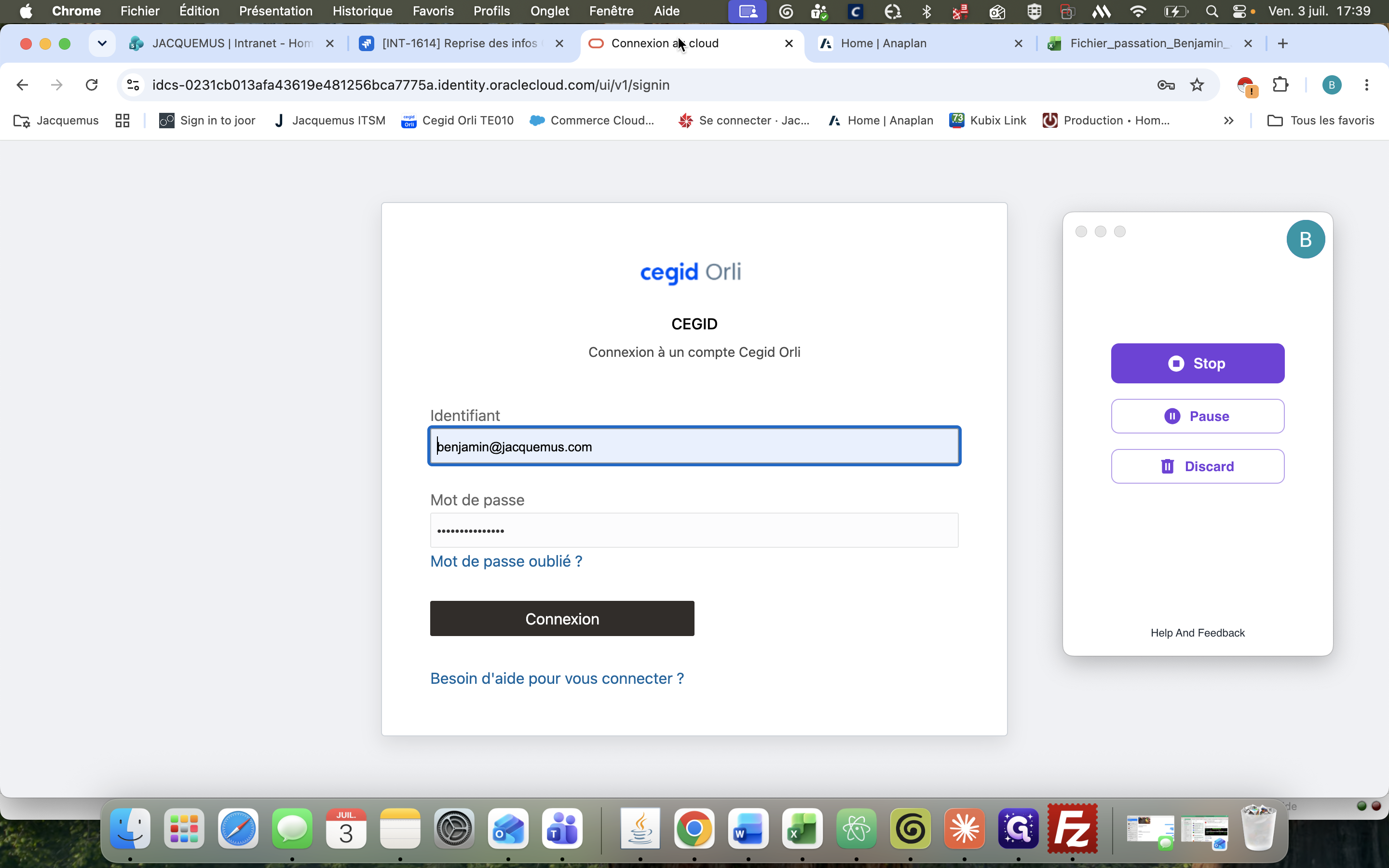 Step #1: Cliquez sur Connexion a cloud.