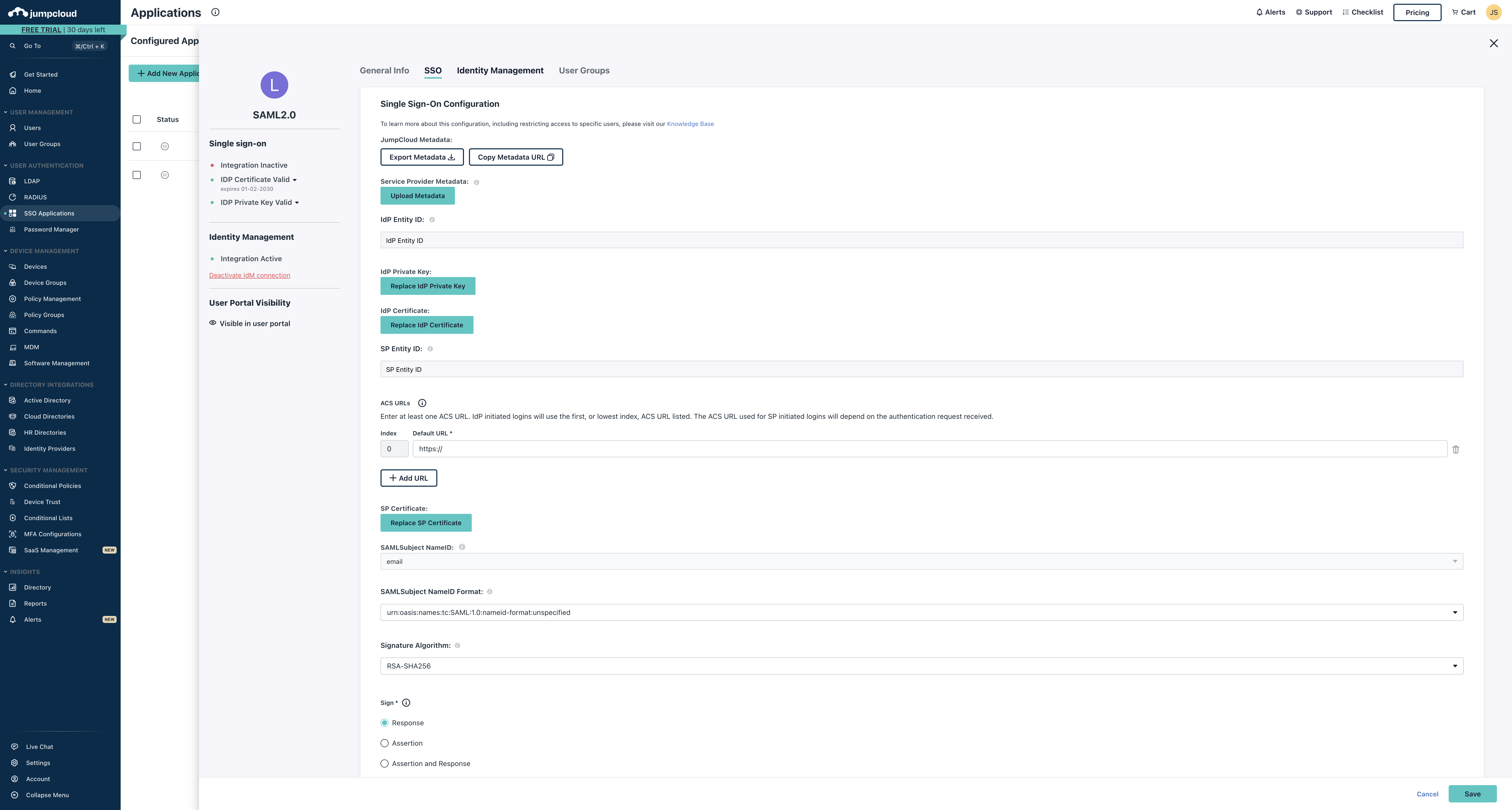 Step #69: Click on "Identity Management"