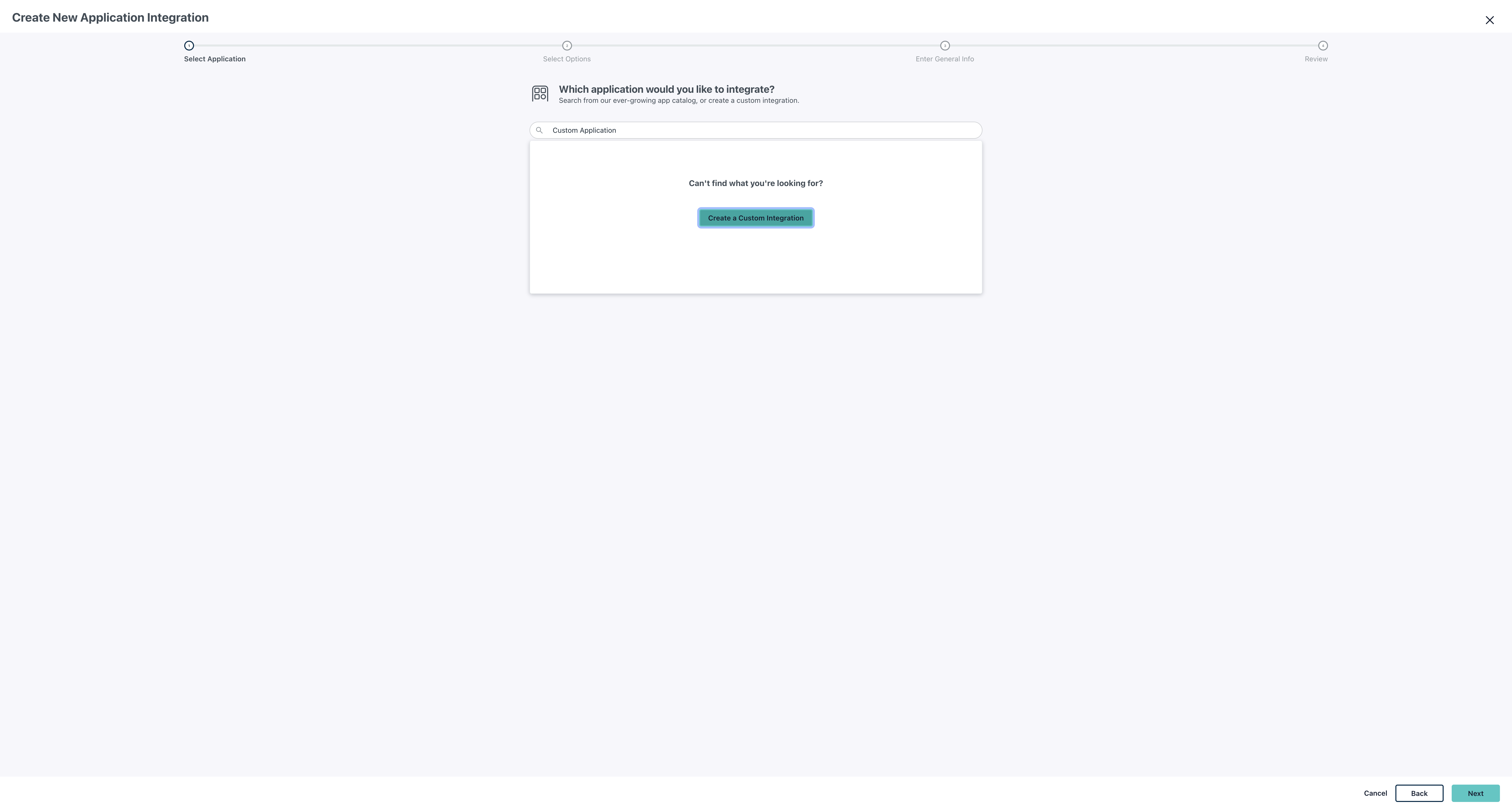 Step #12: Click on "Create a Custom Integration"