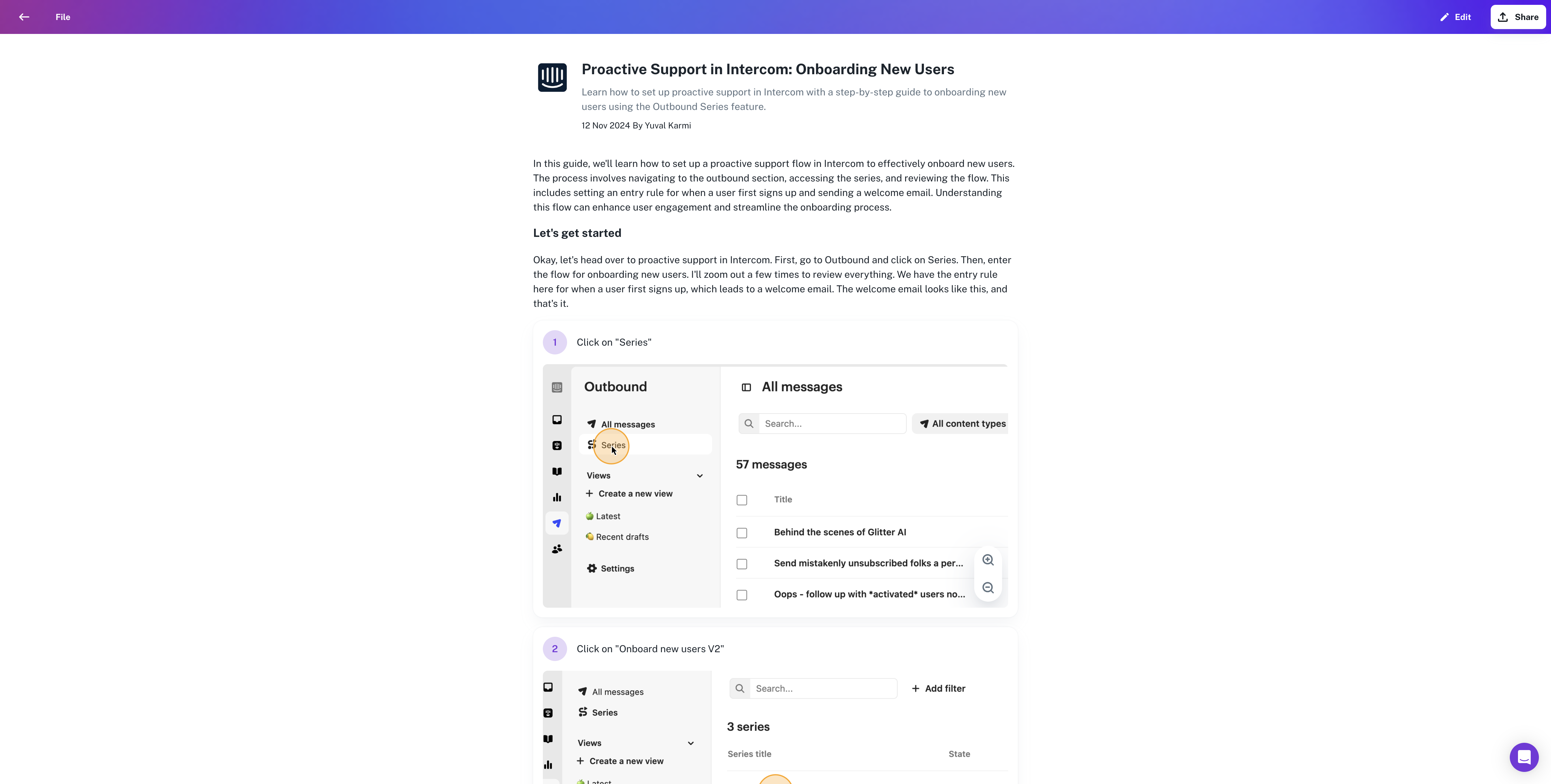 Step #3: Click on the "Share" menu