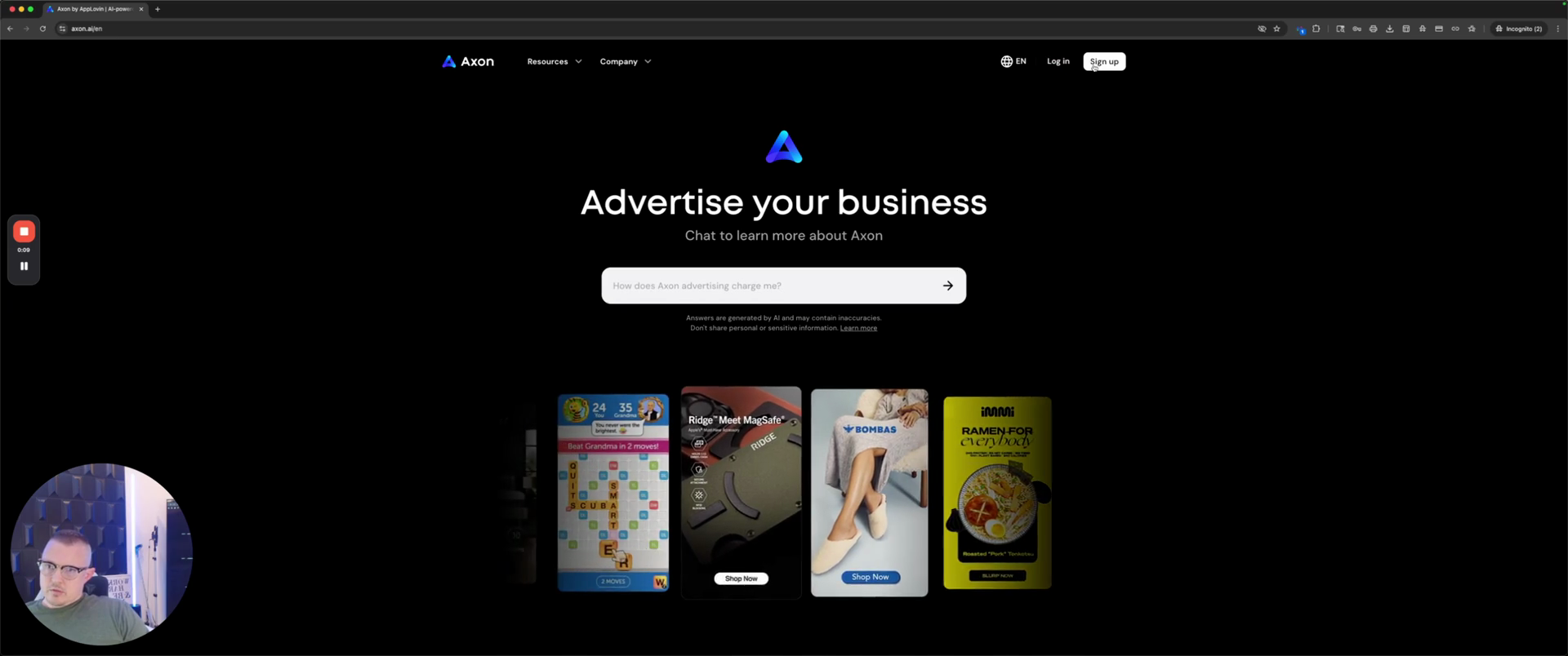 Step #1: Click the Sign up button in the top right corner.