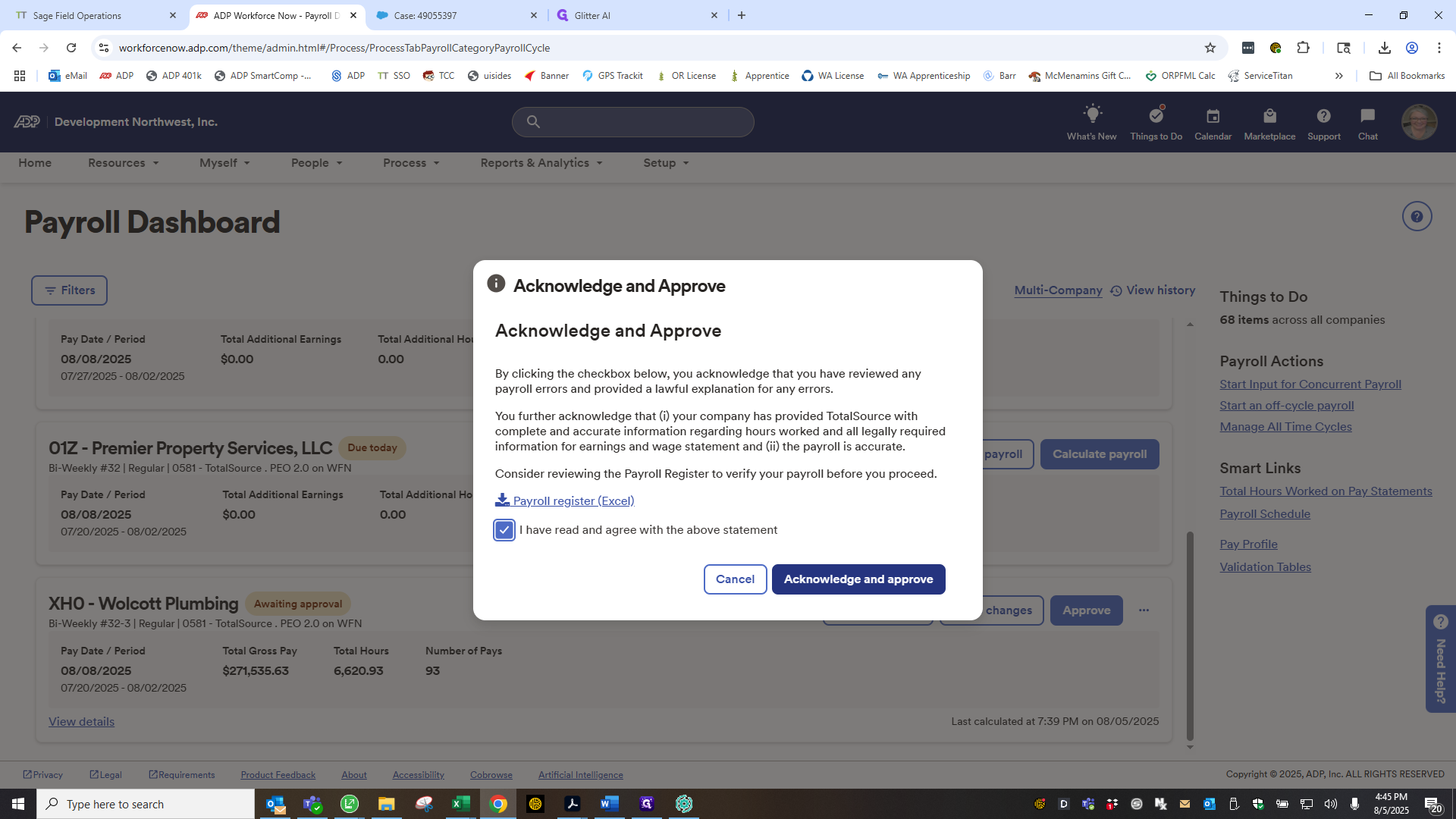 Step #36: Click on "Acknowledge and approve"