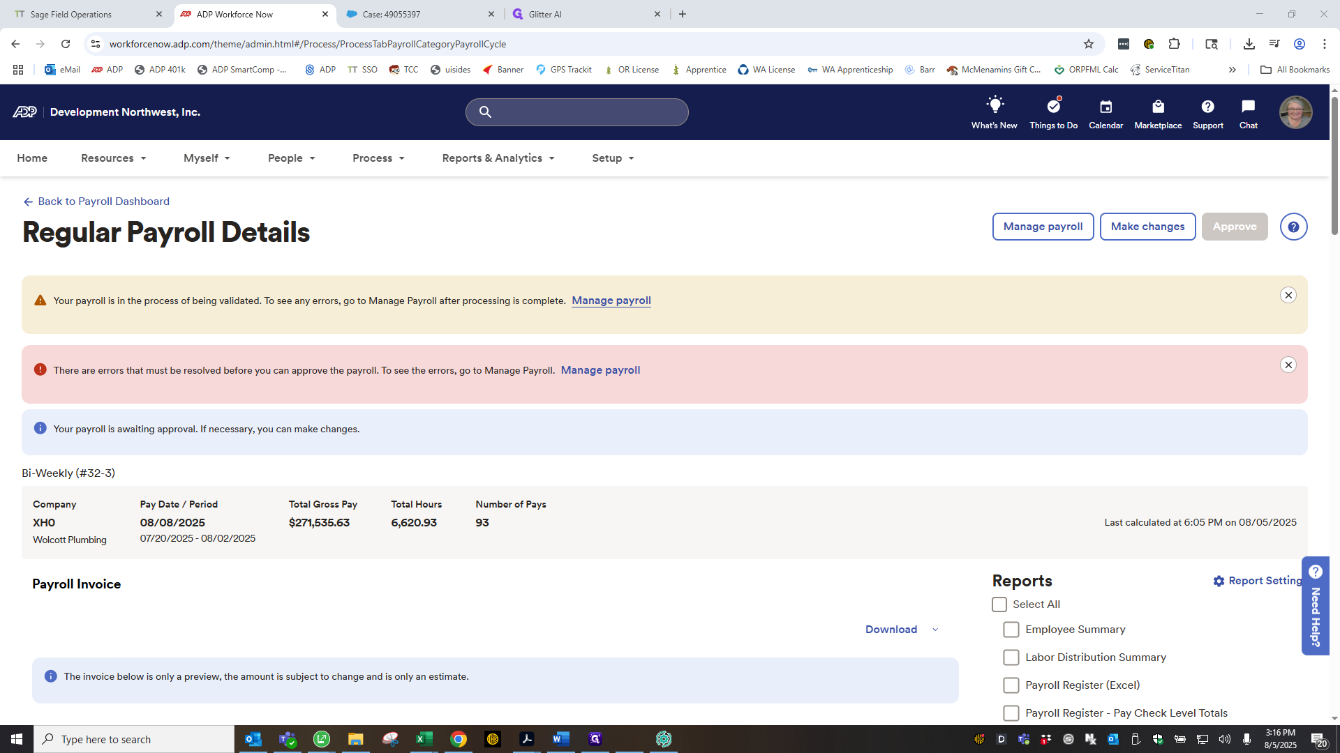 Step #1: Click on "Manage payroll"
