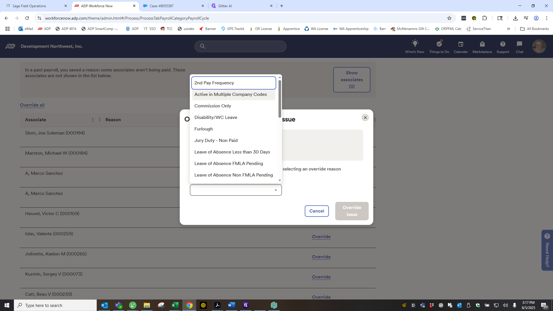 Step #7: Click on "Multiple Company Codes"