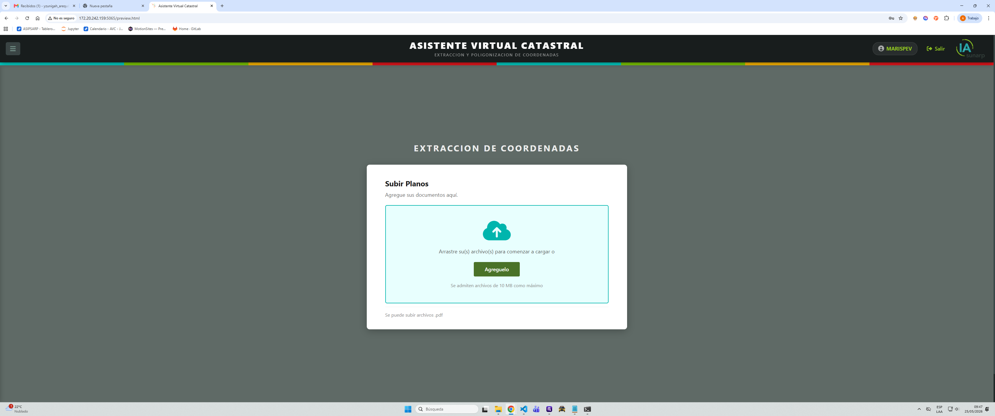 Step #8: En la pantalla principal, haz clic en el botón Agréguelo para subir el plano que deseas procesar.
