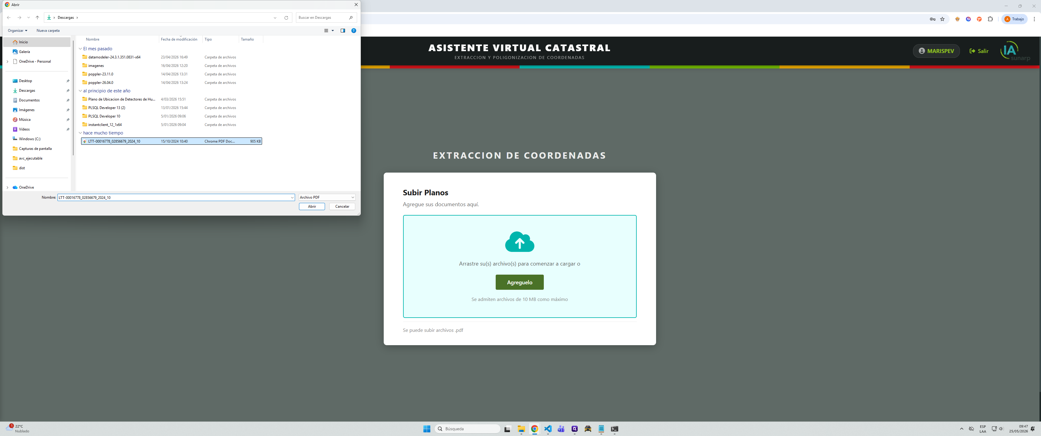 Step #9: Busca el archivo PDF correspondiente en tu equipo y haz doble clic sobre él para cargarlo en el visor izquierdo.