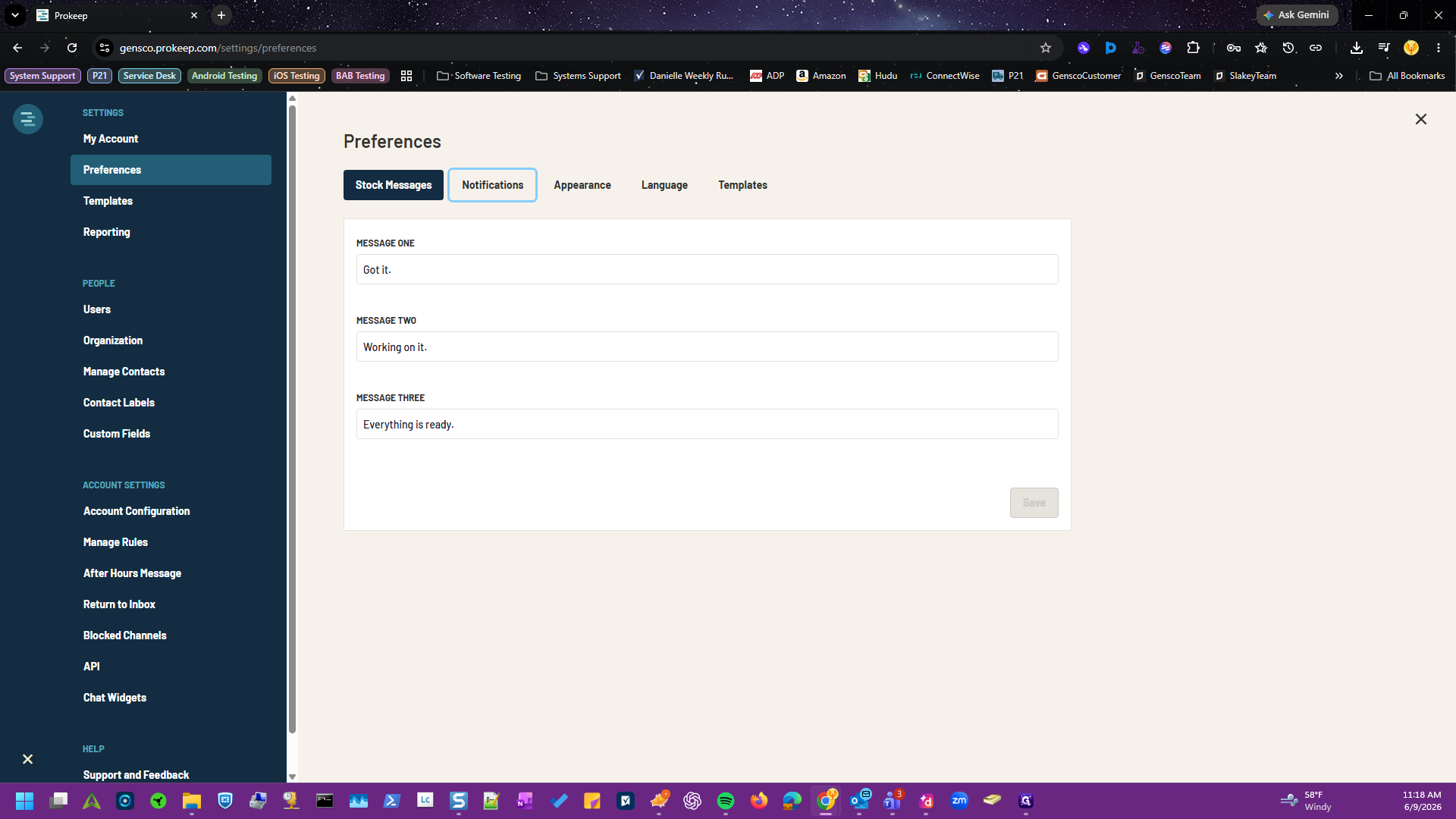 Step #3: Navigate to the Notifications sub-menu.
