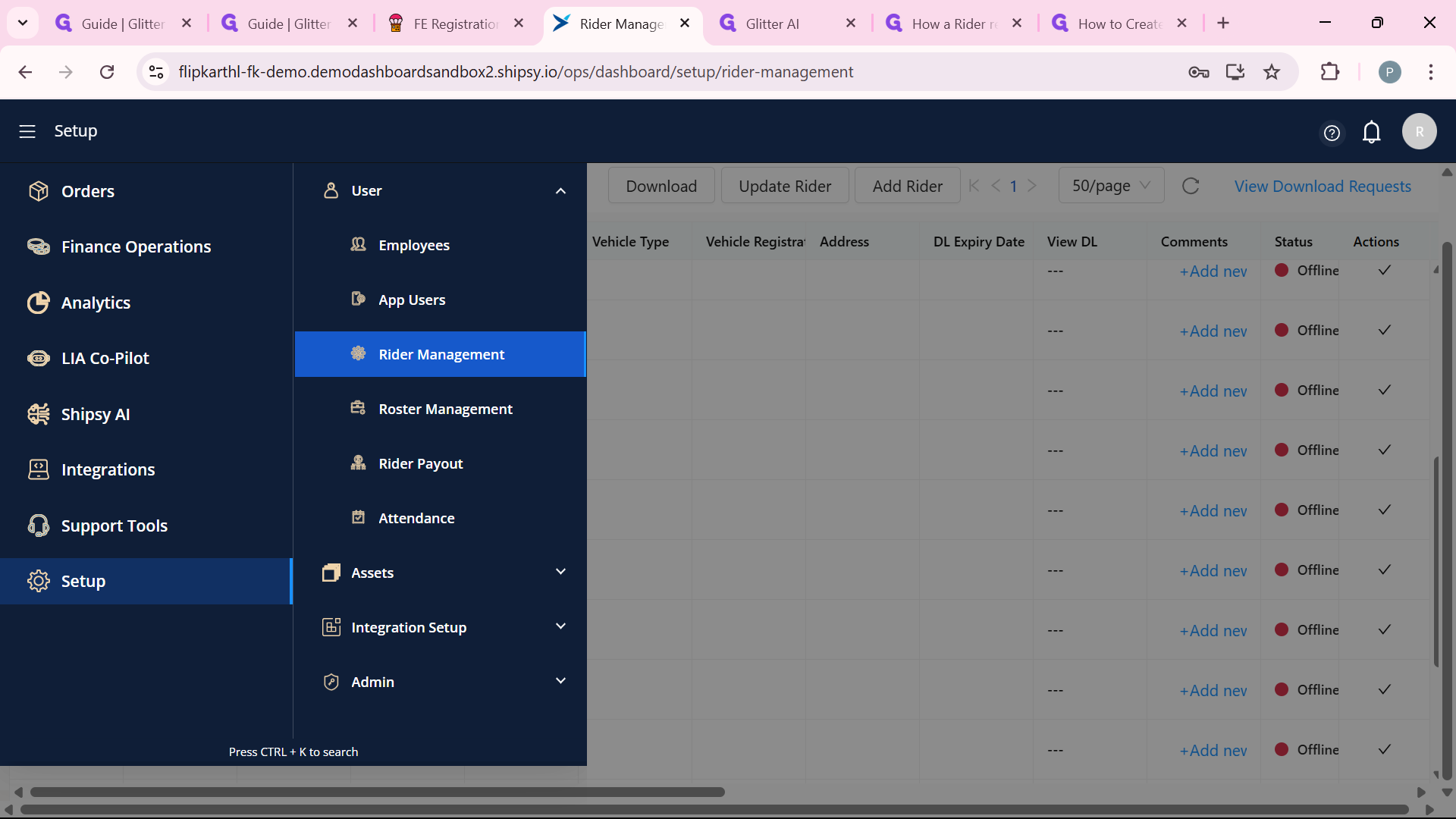 Step #1: Open menu Click on Setup