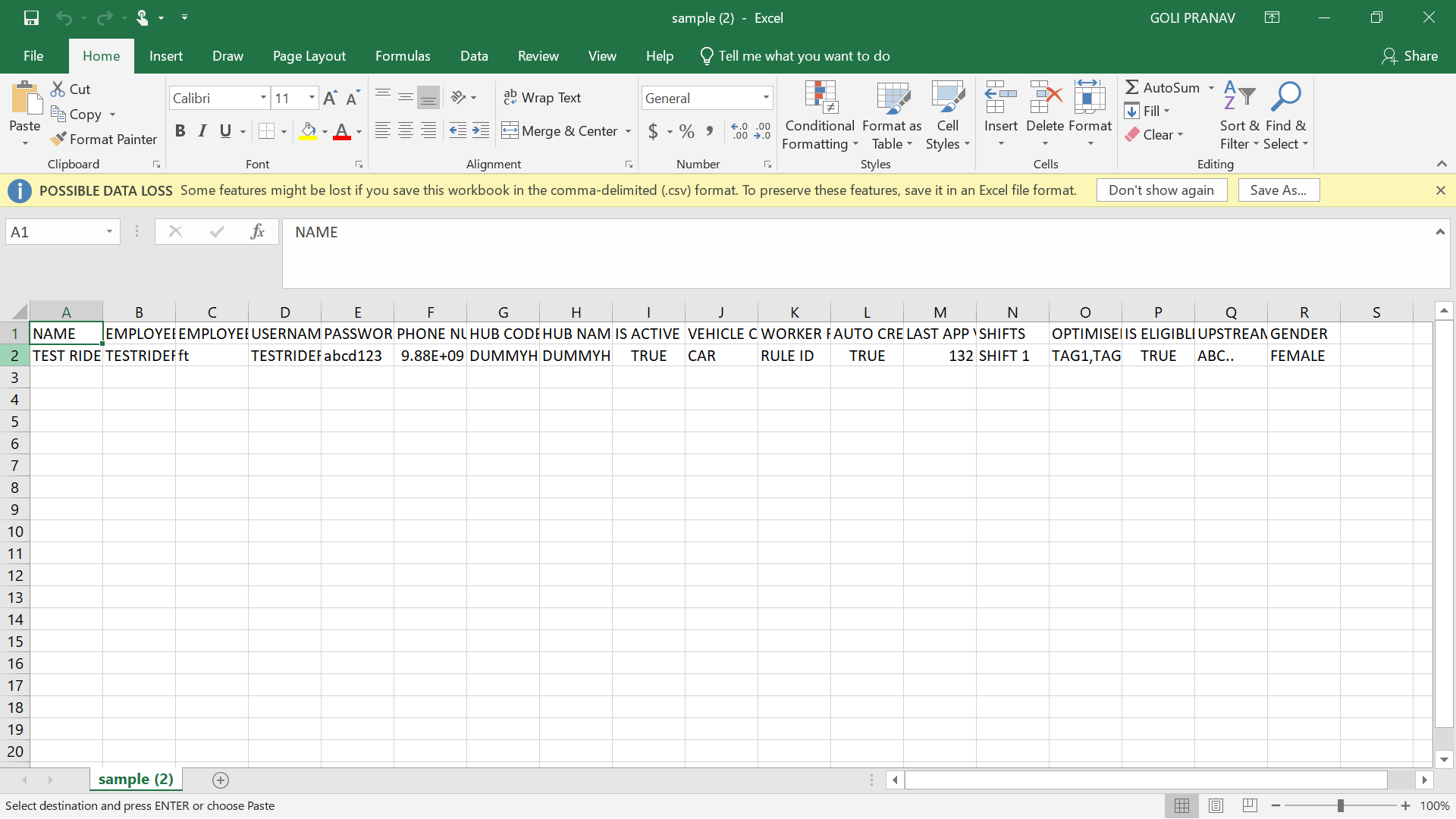 Step #17: Replace the dummy data with rider's data to update