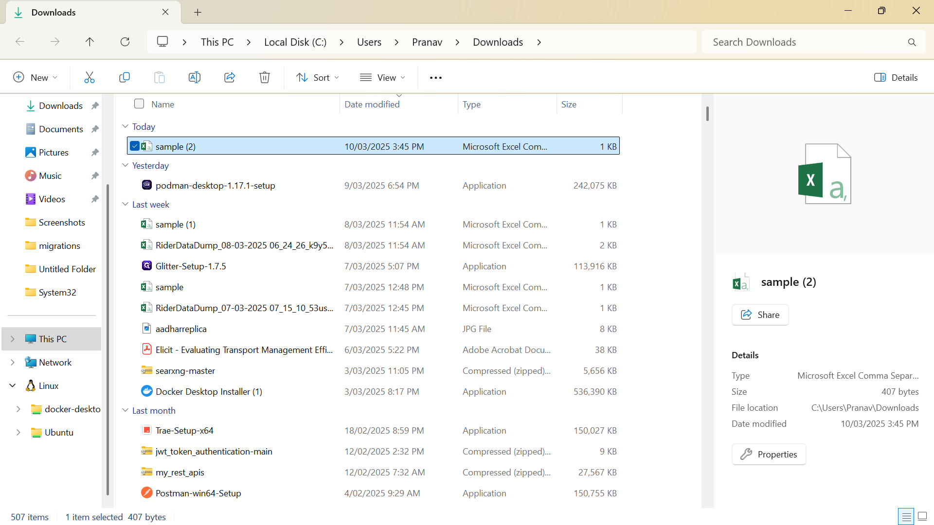 Step #11: Open the downloaded file in file explorer.