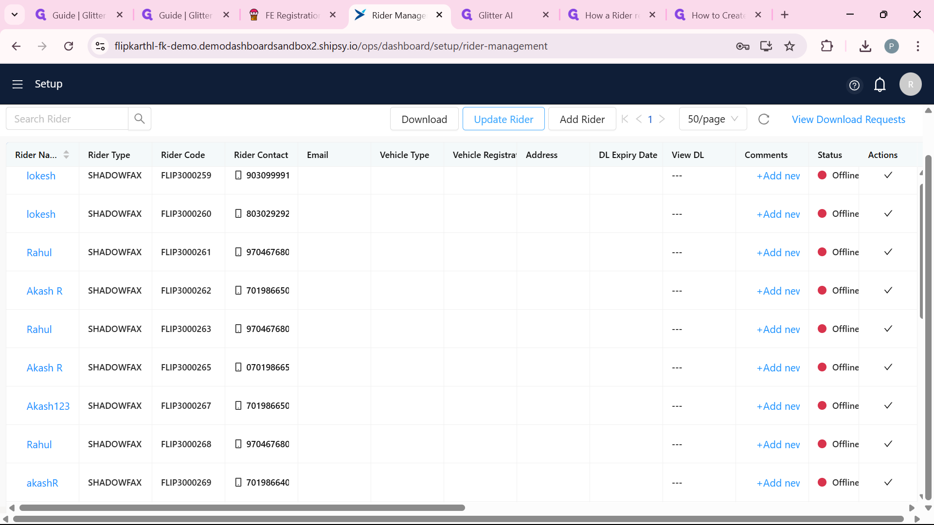 Step #27: Click on "Update Rider"