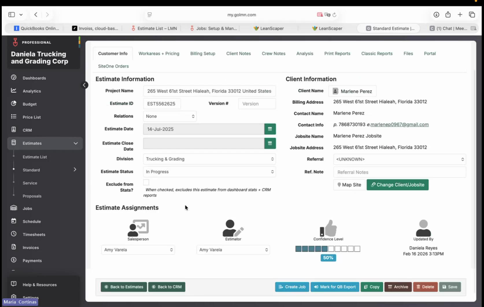 Step #2: Check the Exclude from Stats? box if you wish to exclude this estimate from dashboard reporting.