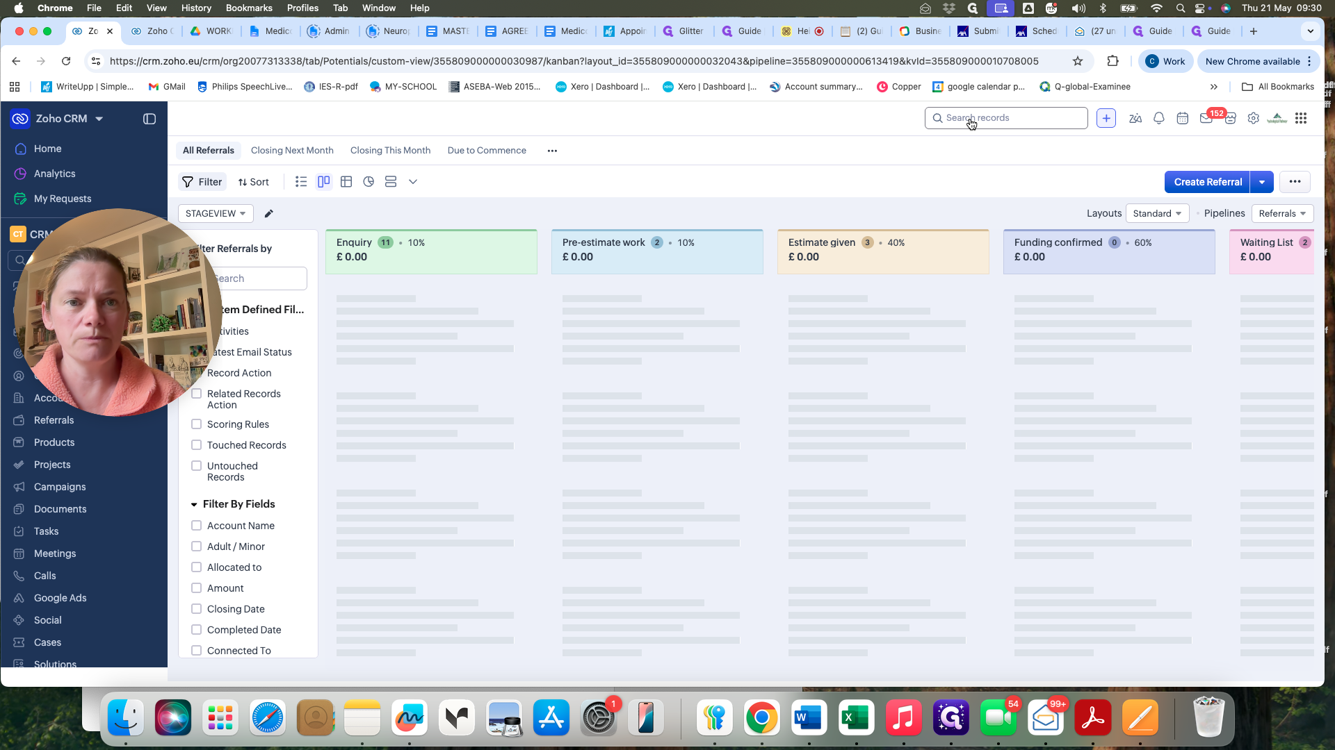 Step #8: Click the Search records field in the top navigation bar, type the client's name, and press Enter.