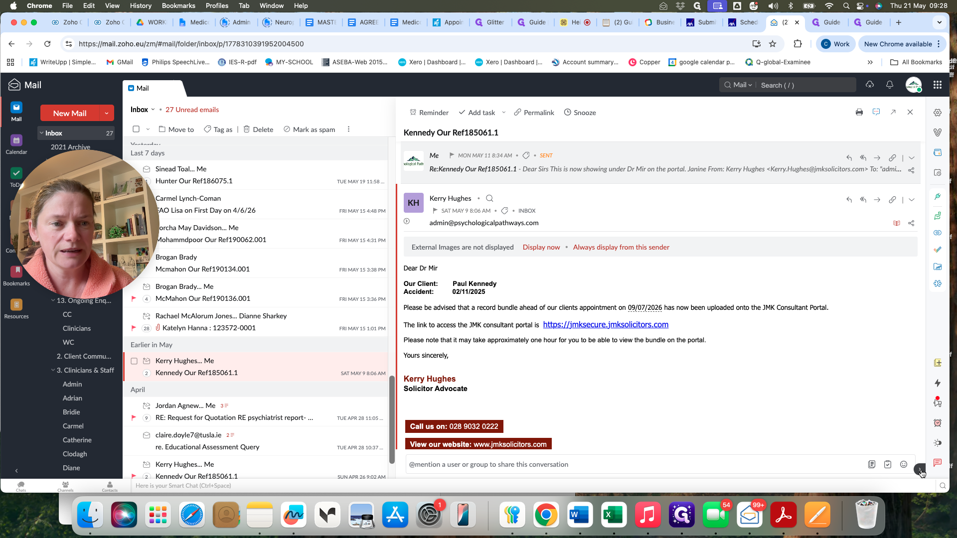 Step #1: Click the Zoho CRM icon in the bottom right corner of your inbox ribbon to open the integration sidebar.