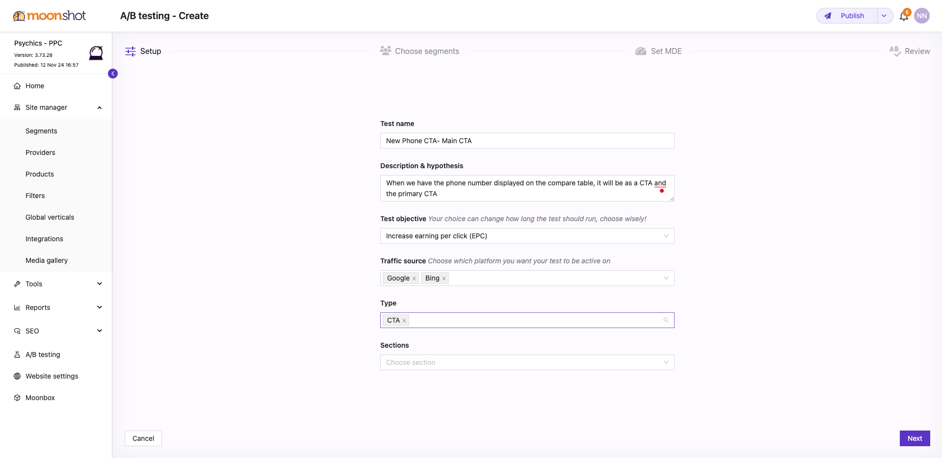 Step #47: Click here