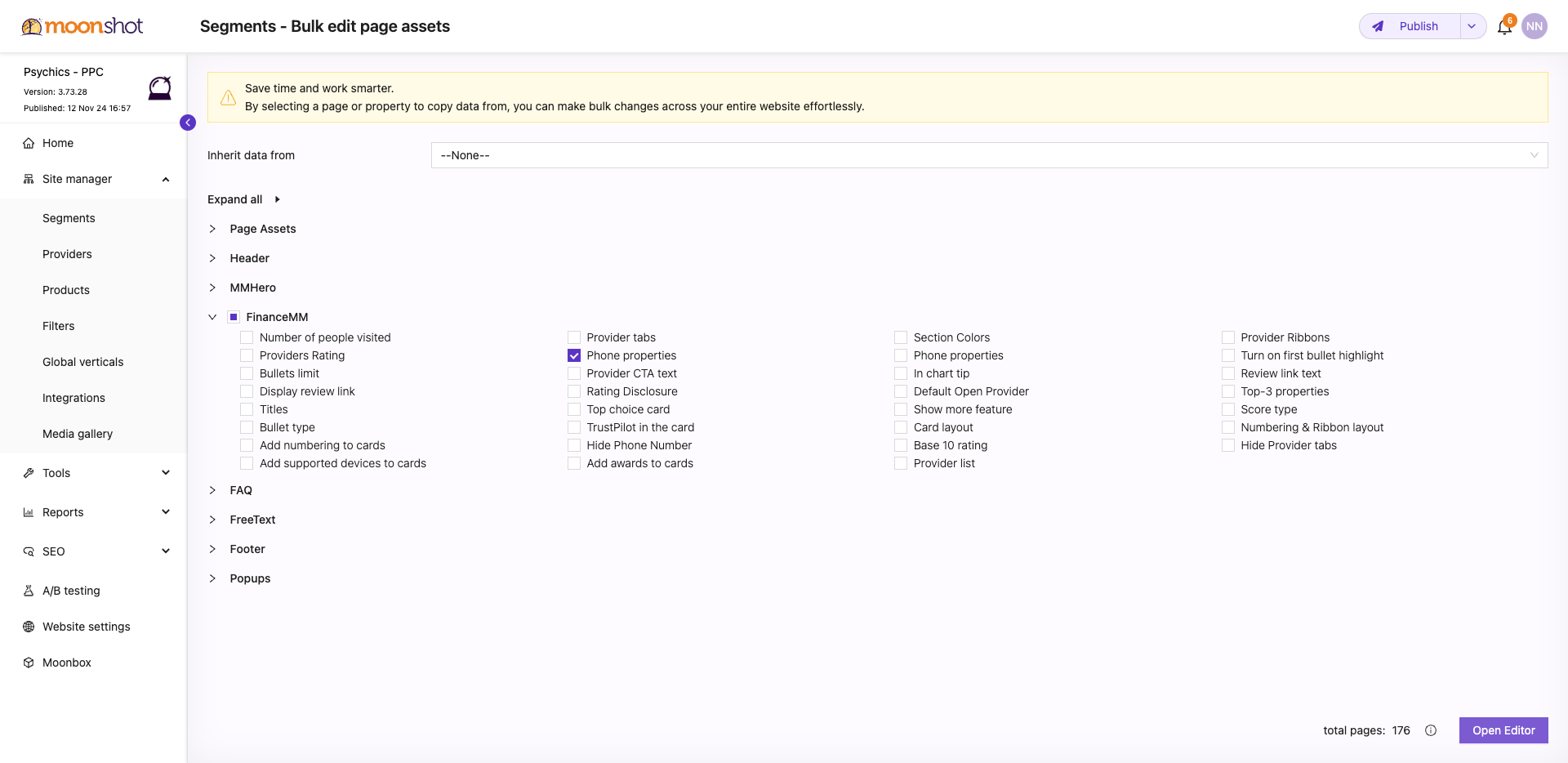 Step #86: Click on "Open Editor"