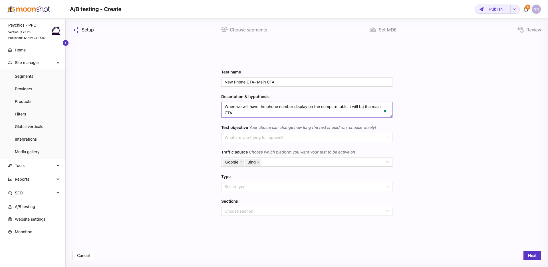 Step #32: Click on "will be the main"