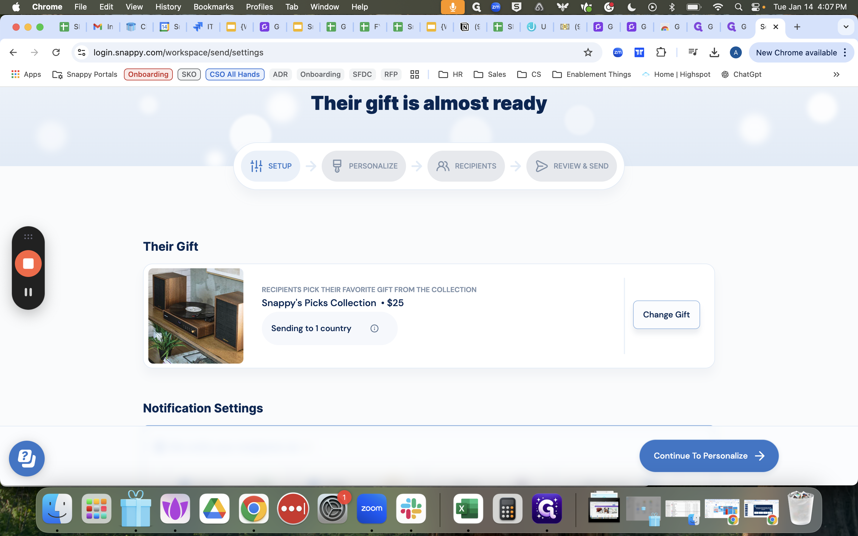 Step #21: Click on "Change Gift"
