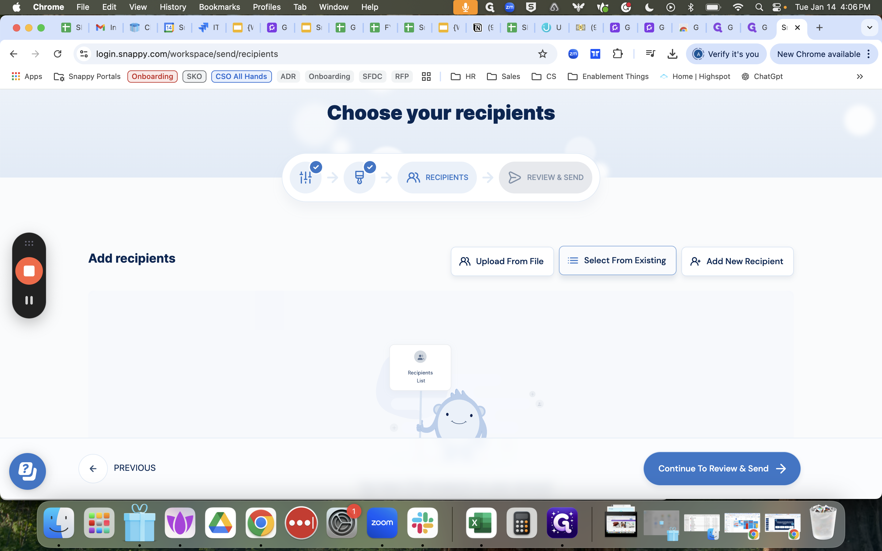 Step #16: Click on "Select From Existing"
