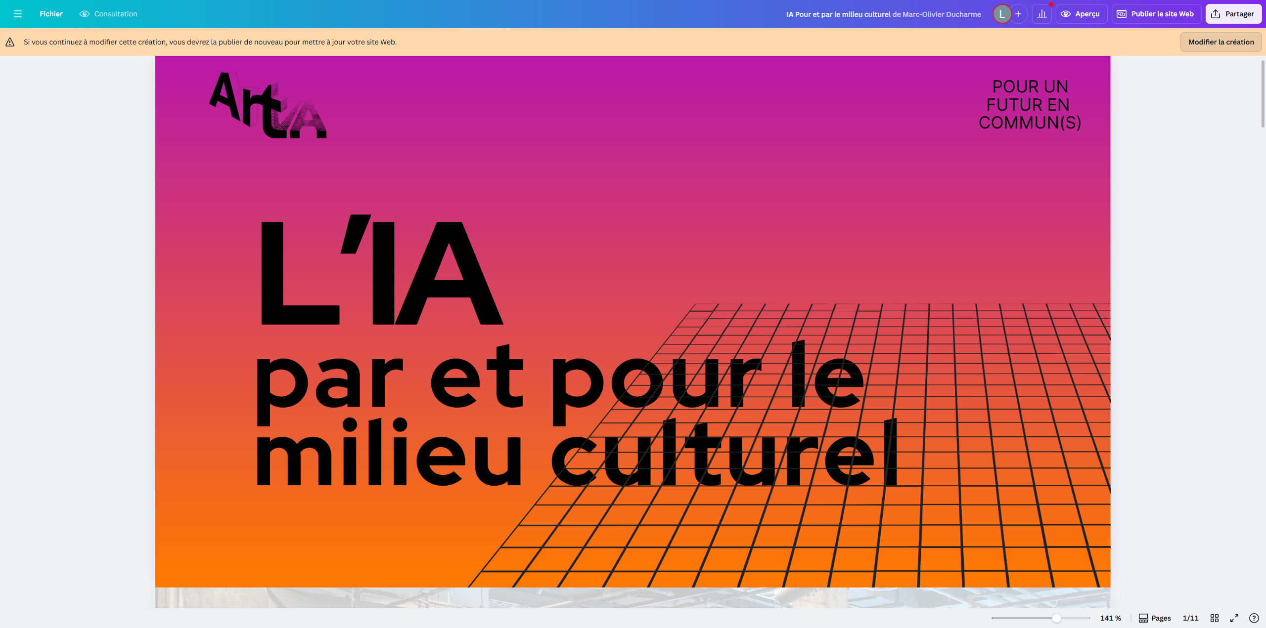 Step #7: Cliquez sur "Modifier la création"