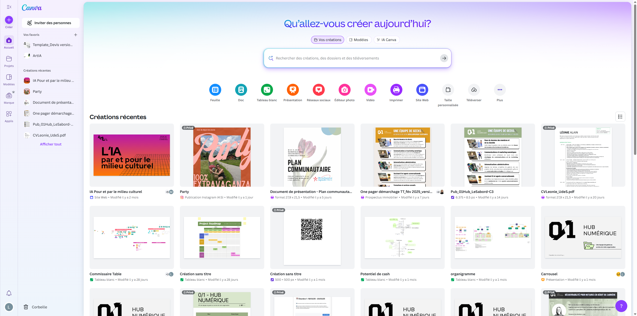 Step #3: Cliquez sur "Rechercher des créations"