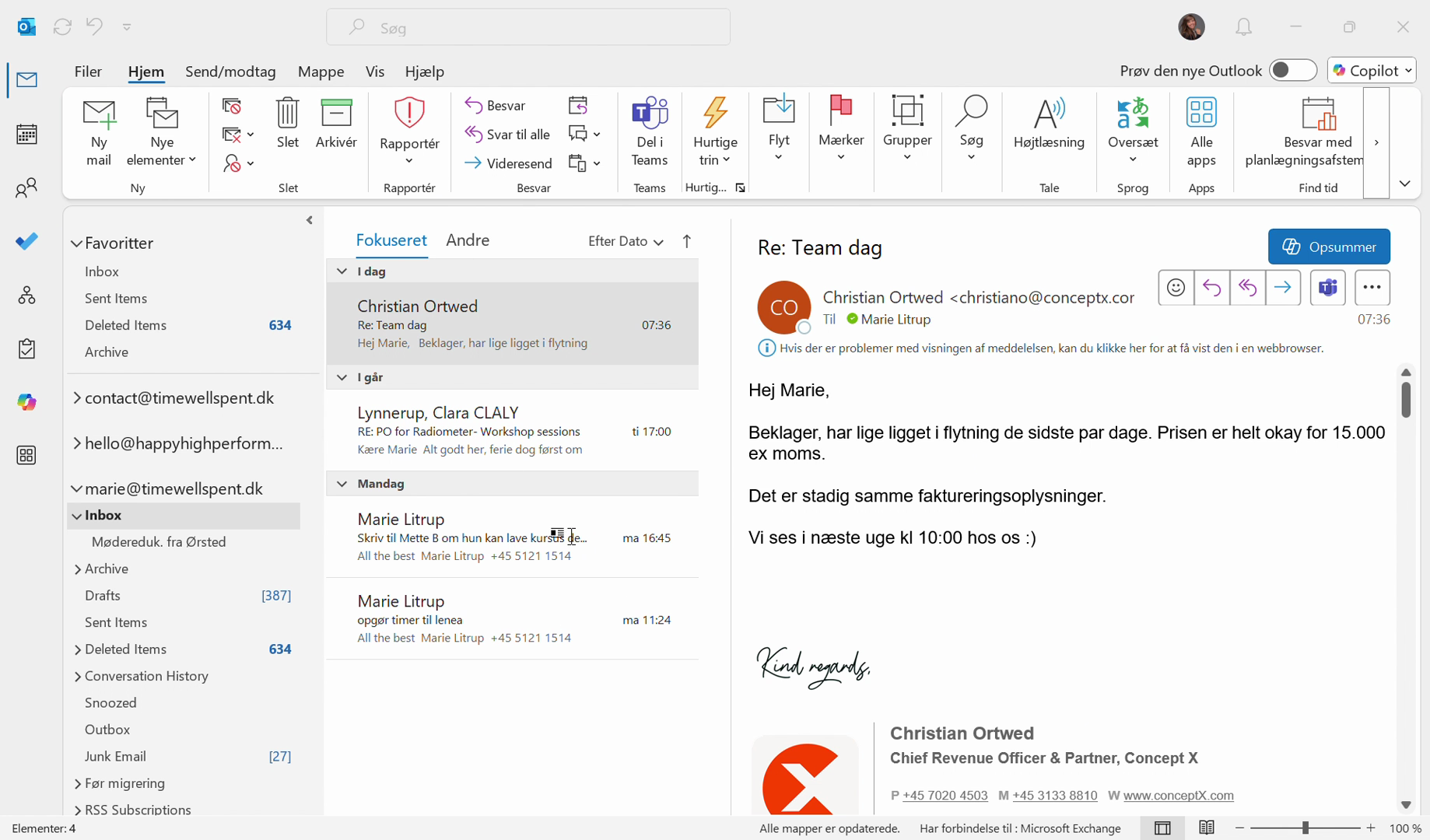 Step #2: Double-click the email you want to attach.