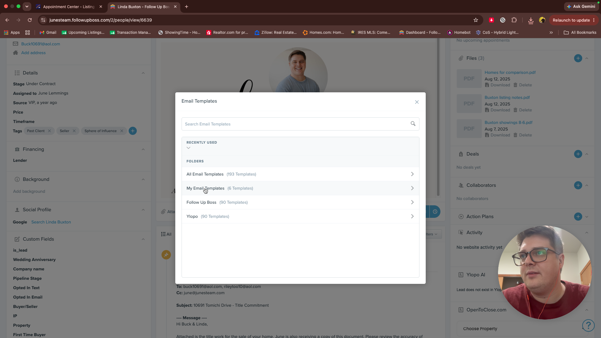 Step #14: Select My Email Templates from the folder list.