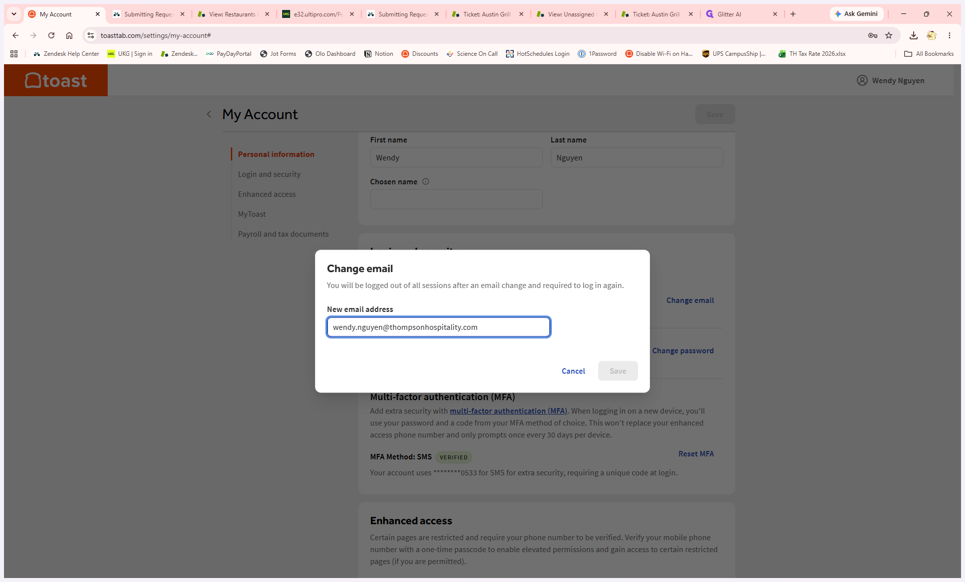 Step #4: Enter your new email address into the text input field.