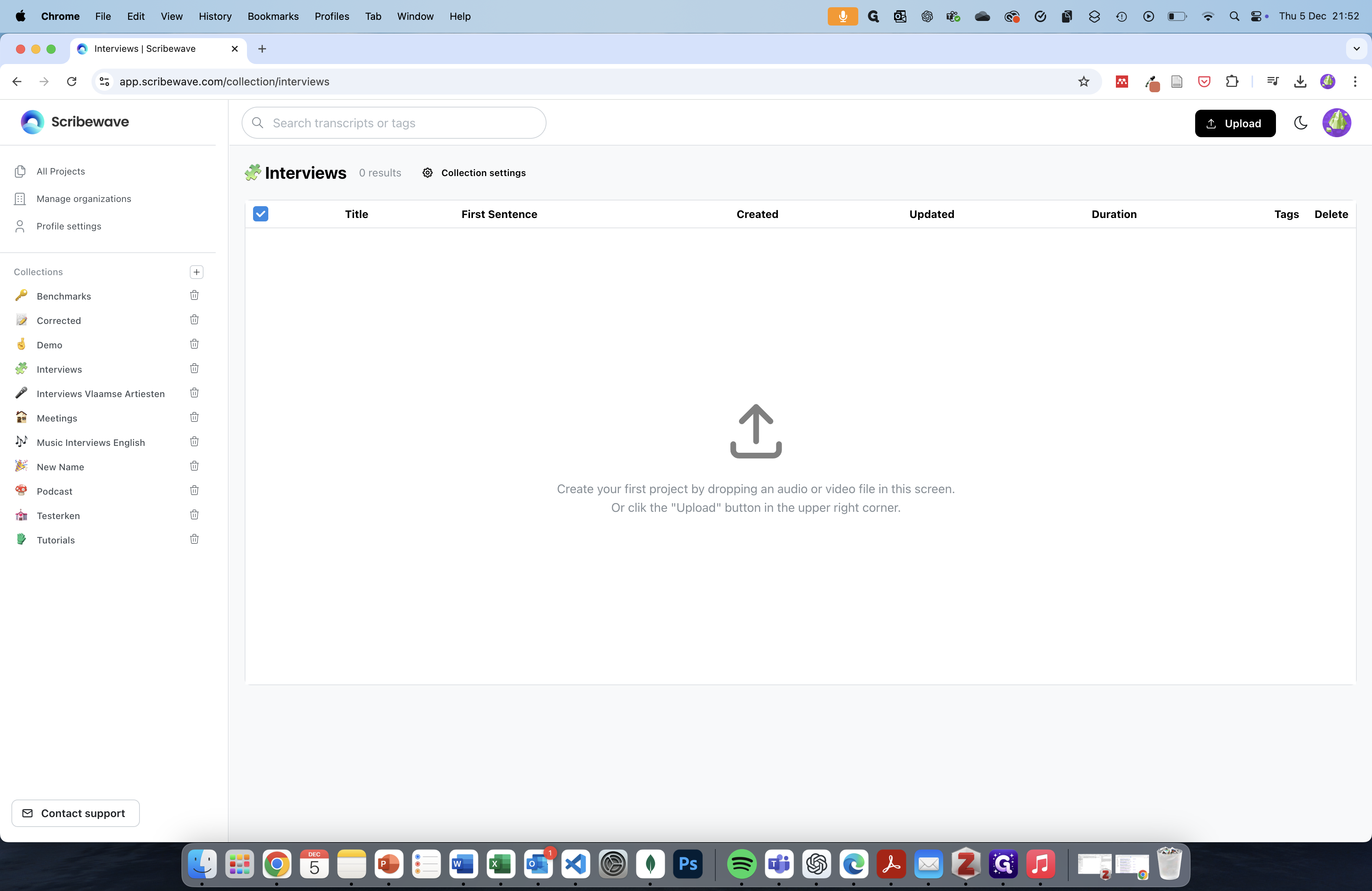 Step #1: Click on "↑ Upload"