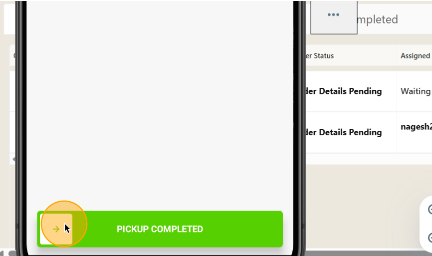 Step #18: Move the slider from left to right to verify that the rider has successfully collected the products.