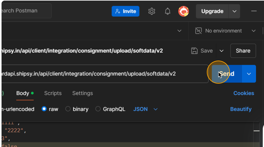 Step #12: Select 'Send' to transmit the product information to the order management system.