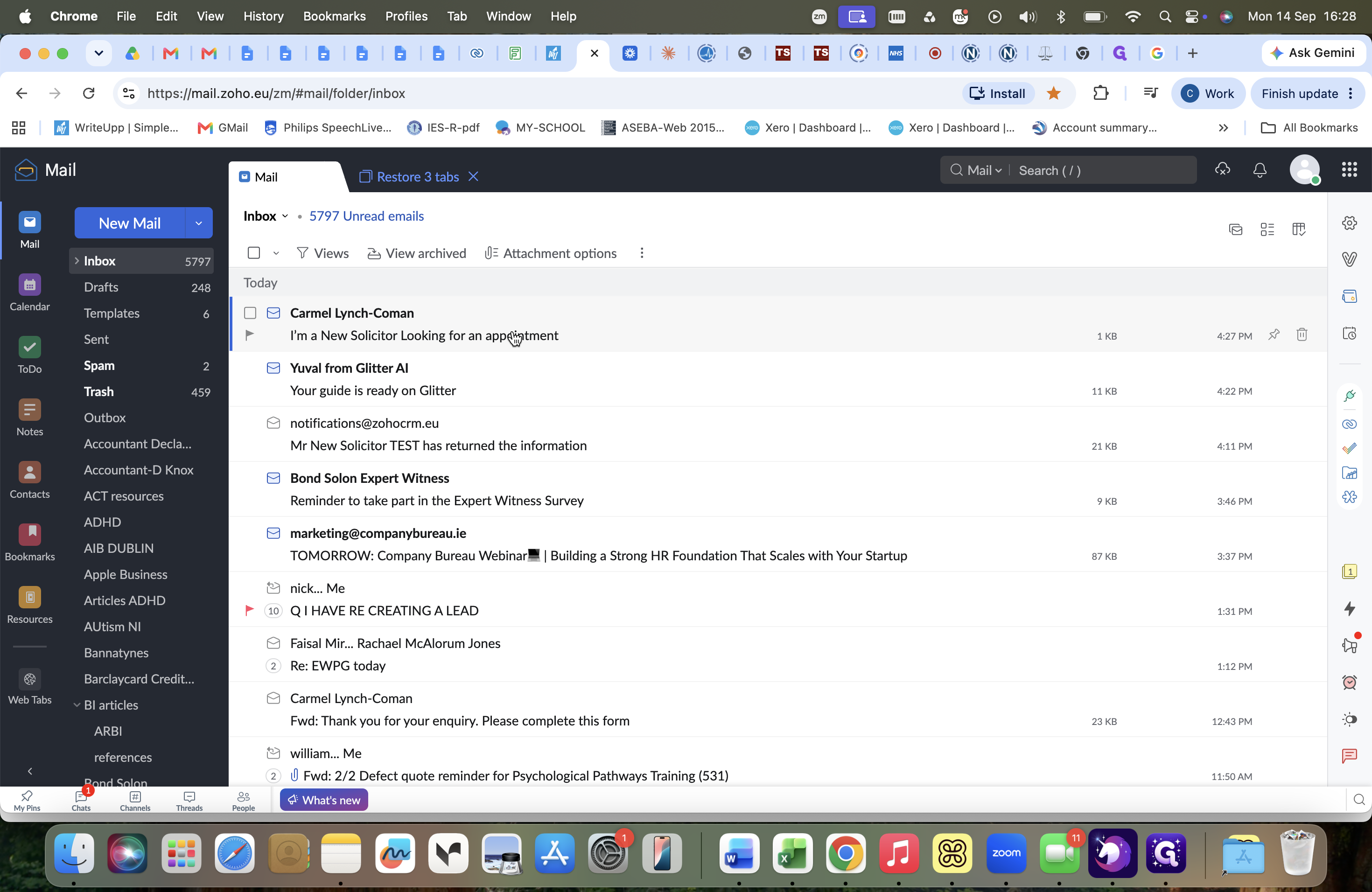 Step #1: Click on the incoming solicitor email in your inbox to open the message.