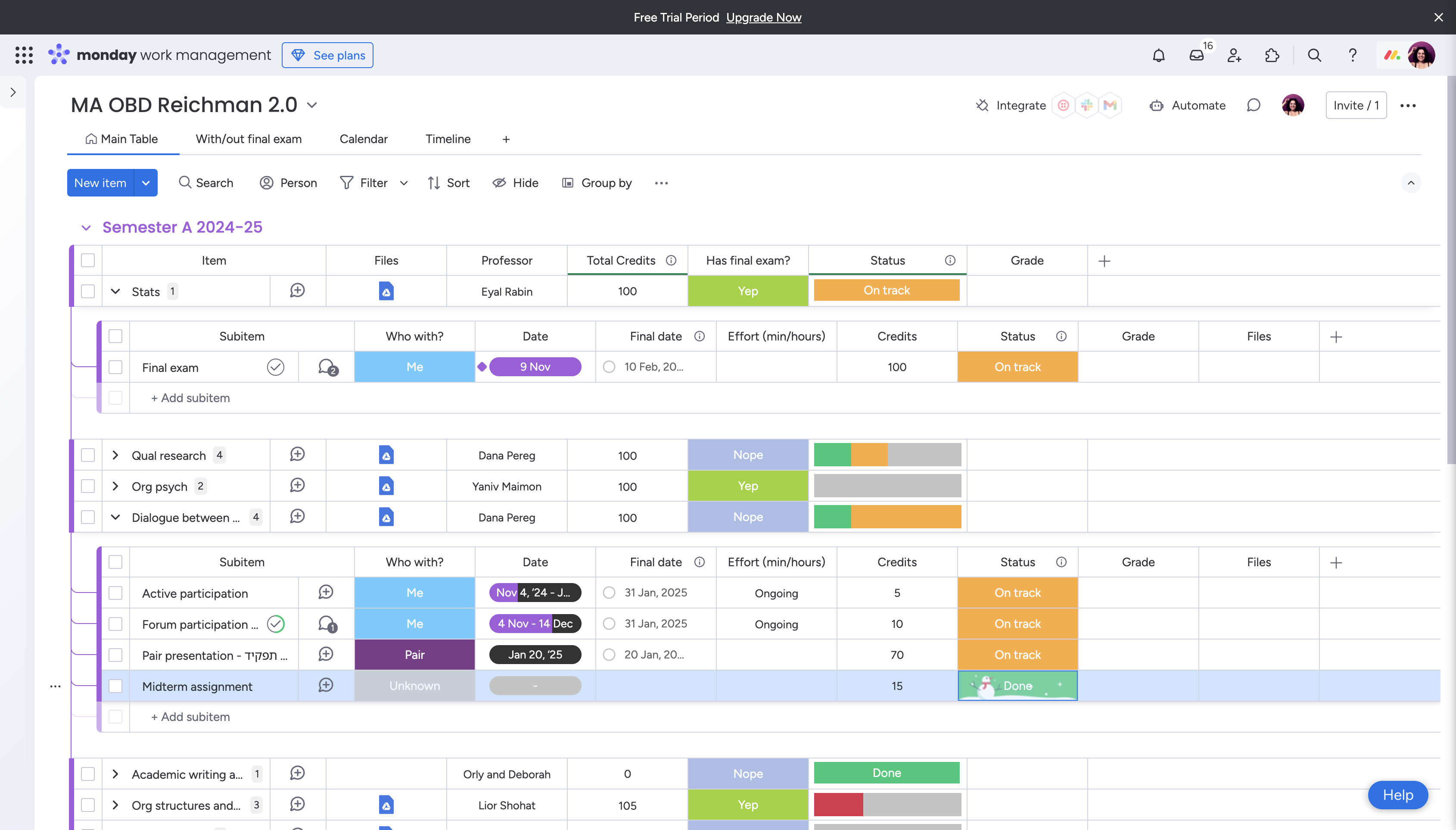 Step #12: See it reflected in the main task's status column.