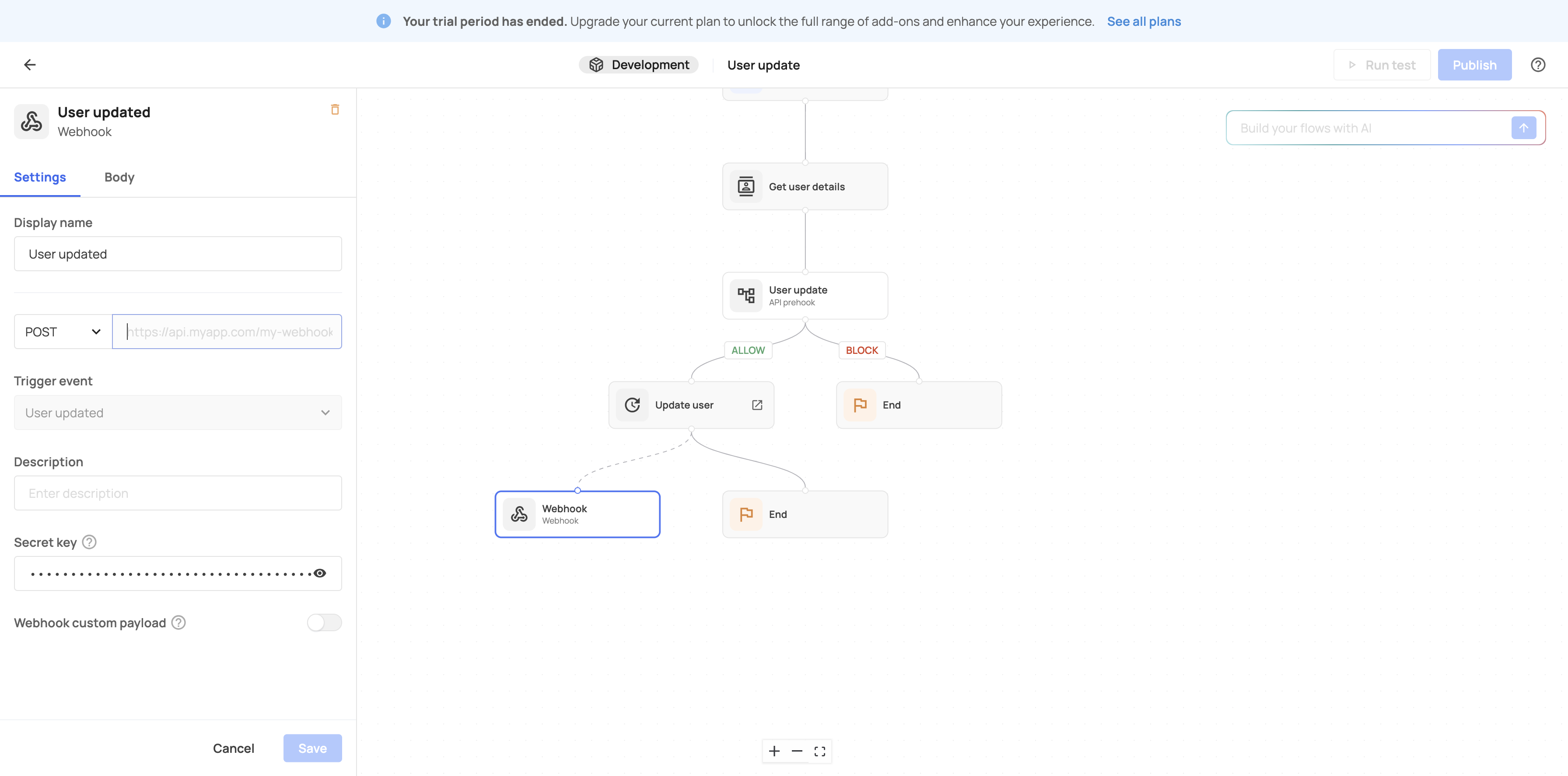Step #12: Click on "https://api.myapp.com/my-webhook"