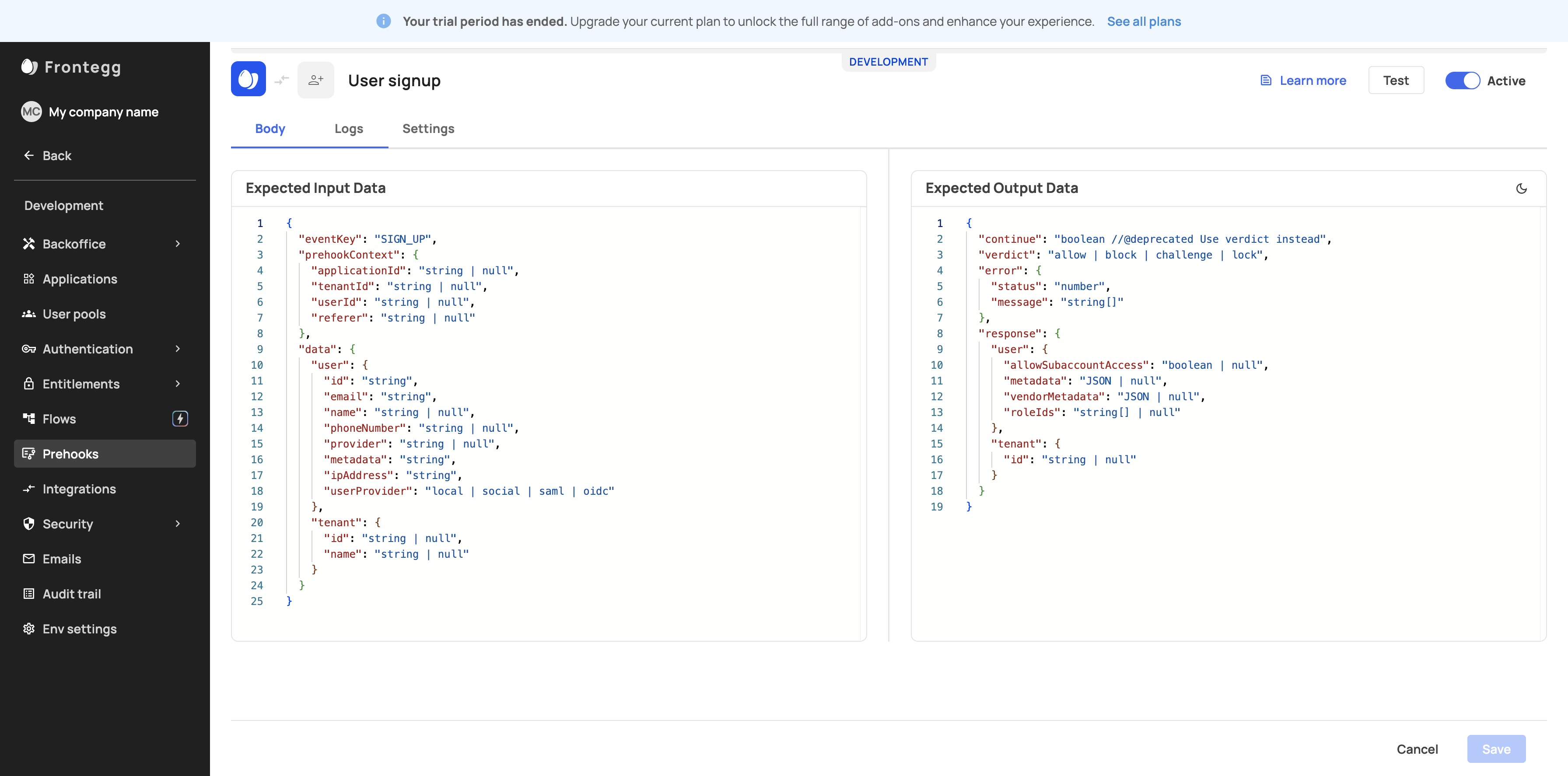 Step #68: Click on "Logs"