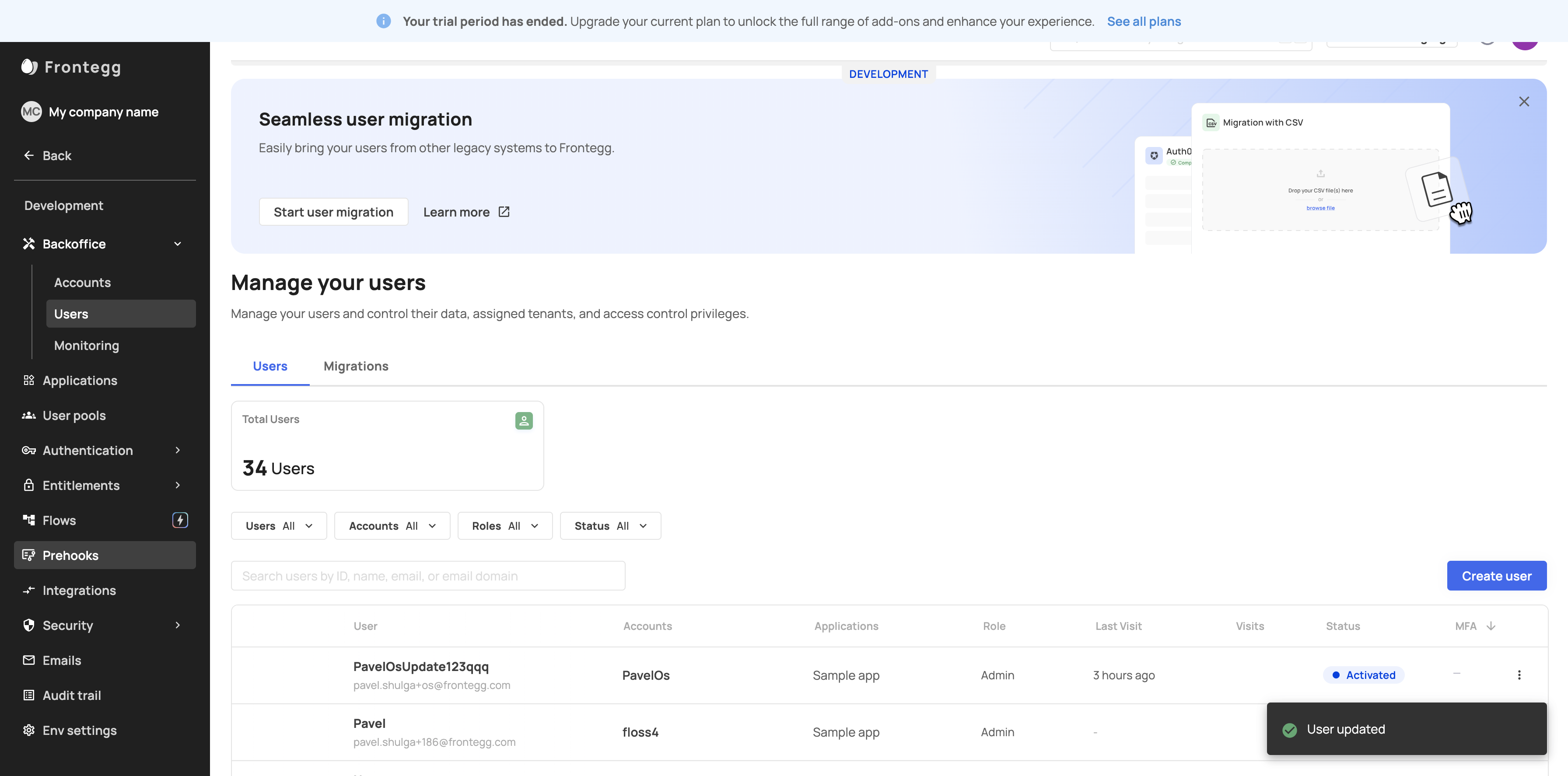 Step #35: Click on "ES Prehooks"