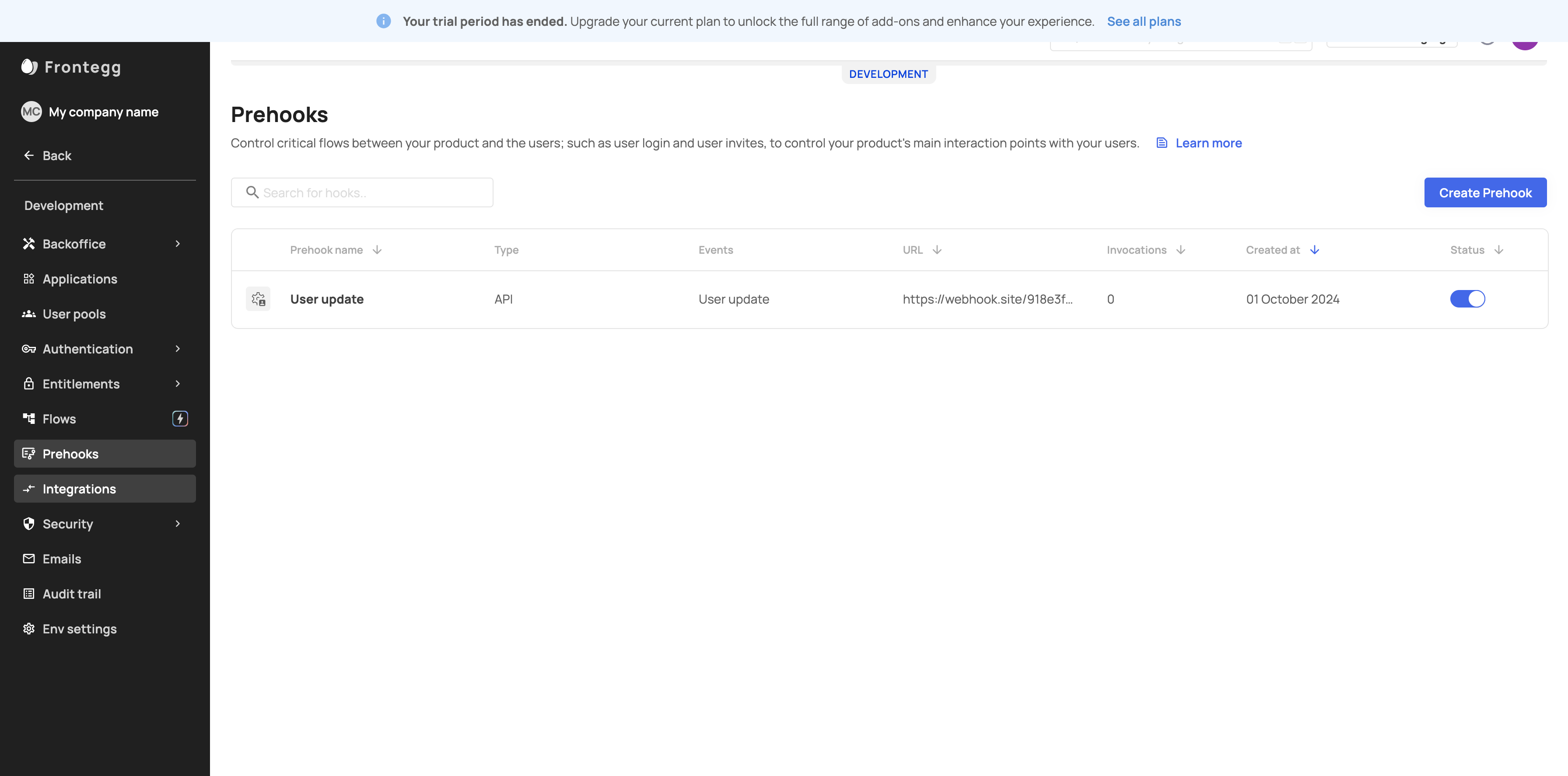 Step #26: Click on "→ Integrations"