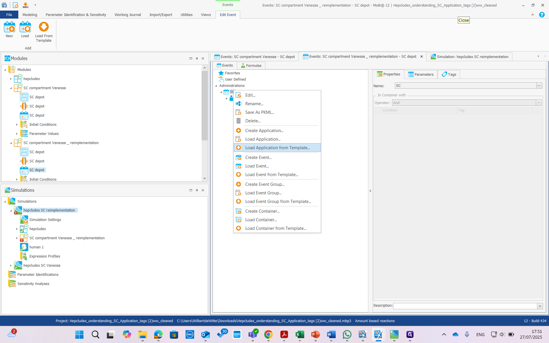 Step #39: Click on "Load Application"