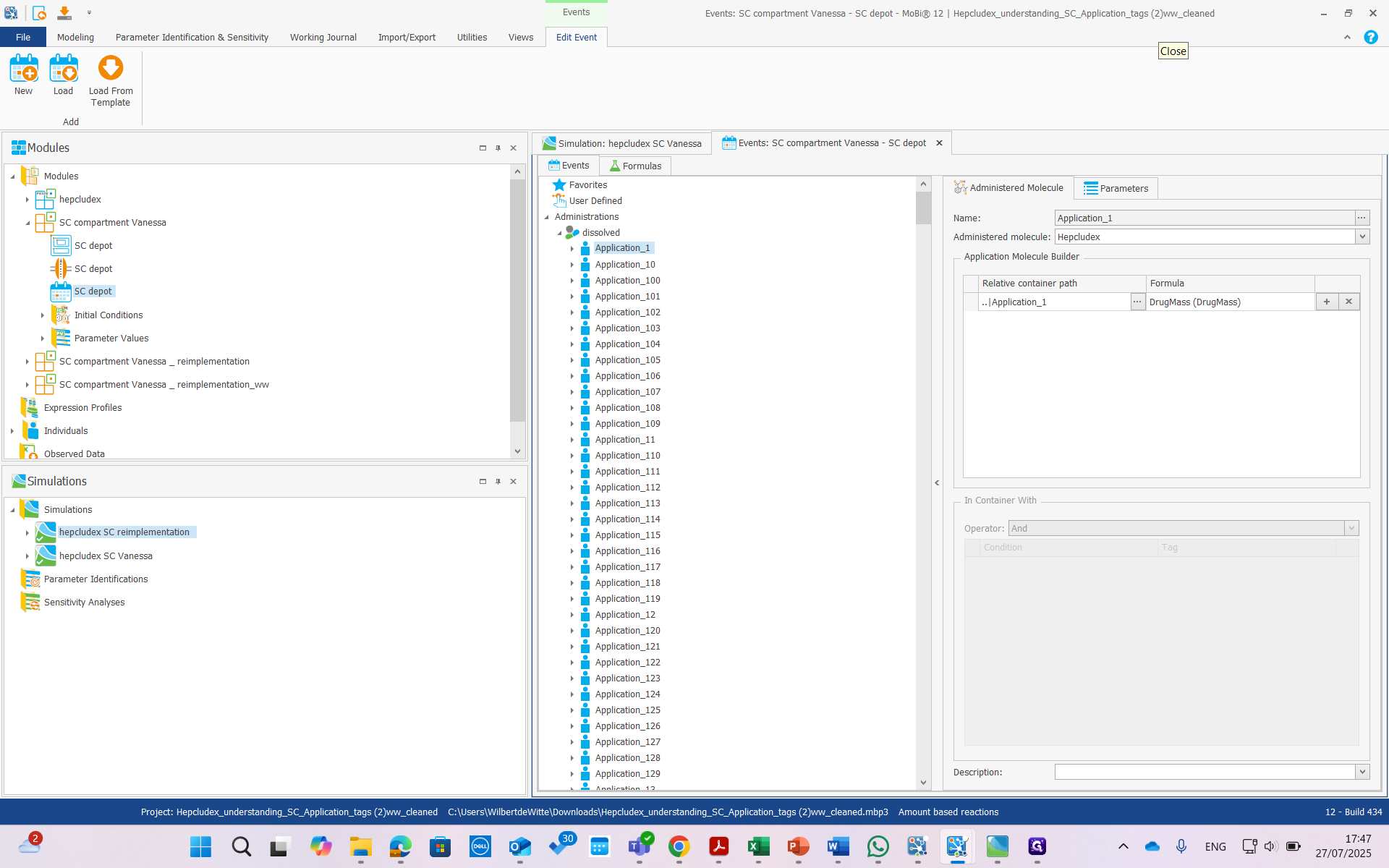 Step #7: Right-click on "Application_1"
