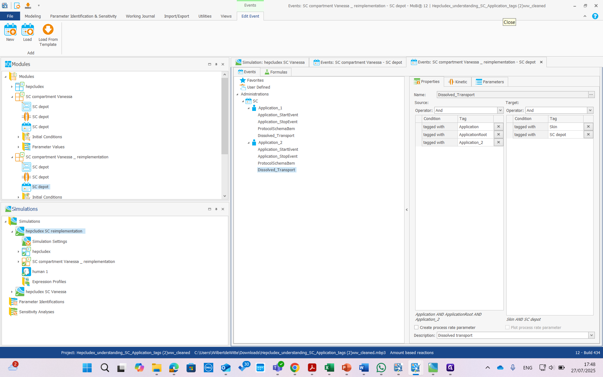 Step #22: Double-click on "hepcludex SC reimplementation"